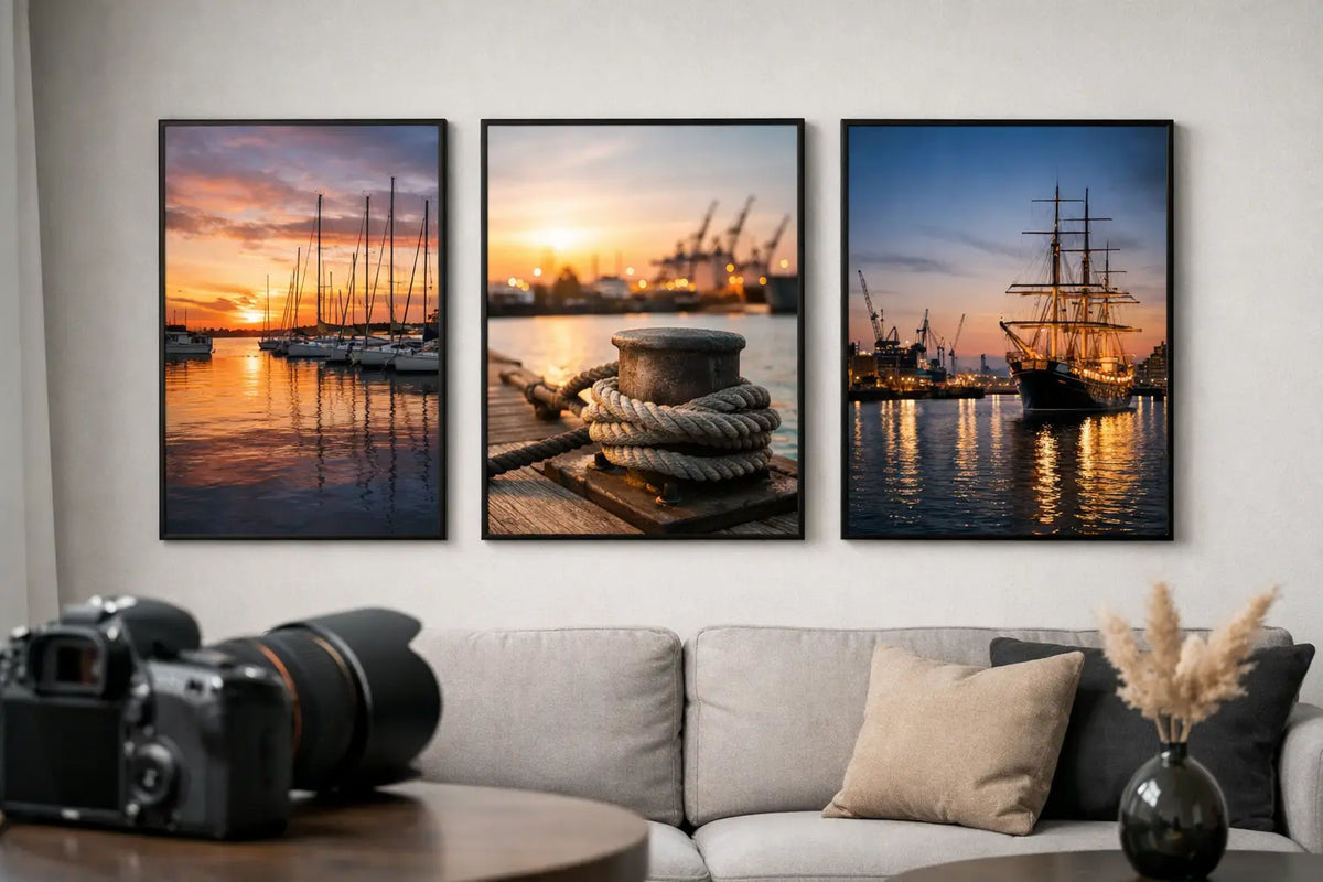 Die schönsten Hafenfotografien als Wandkunst