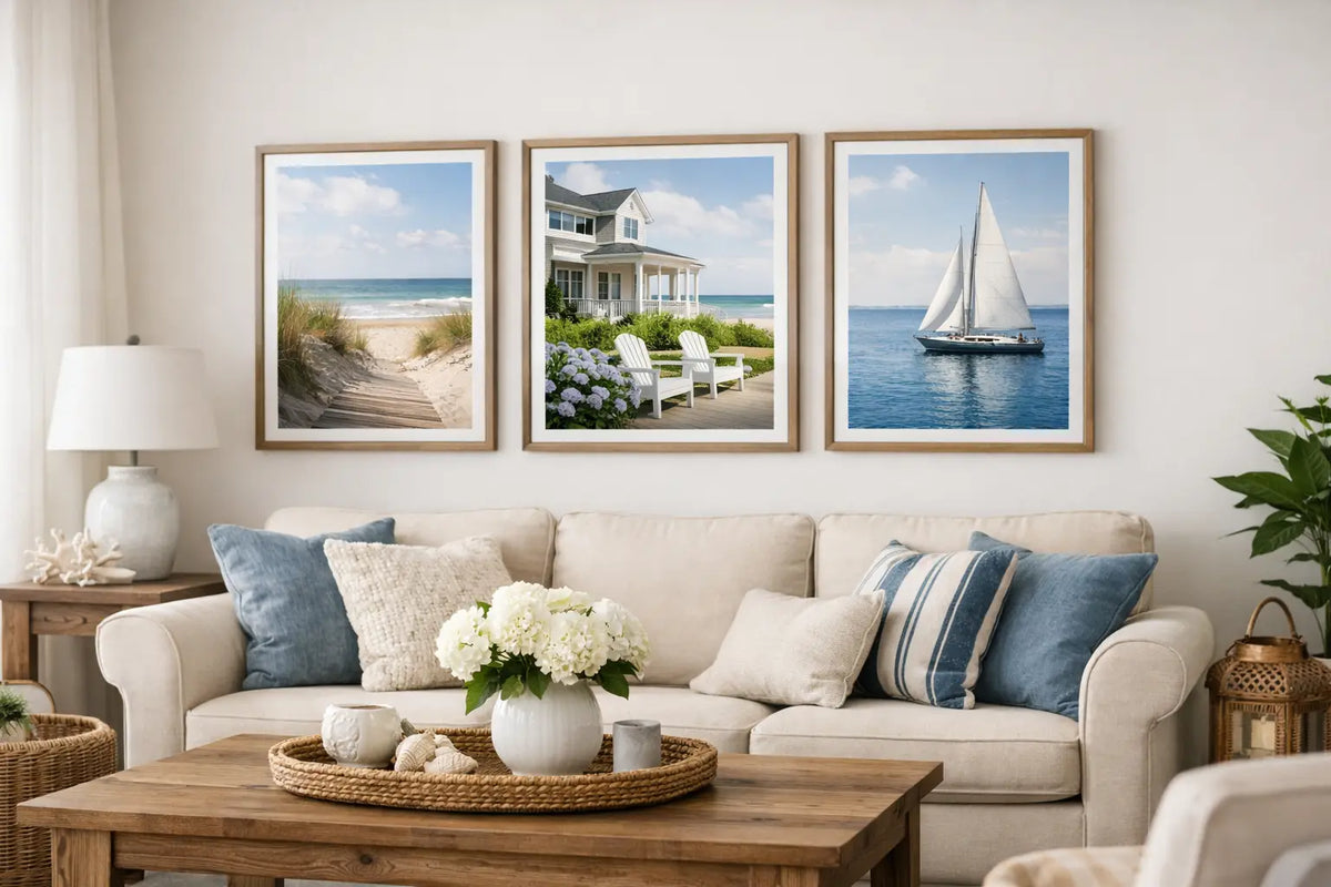 Hamptons Bilder fürs Wohnzimmer richtig wählen