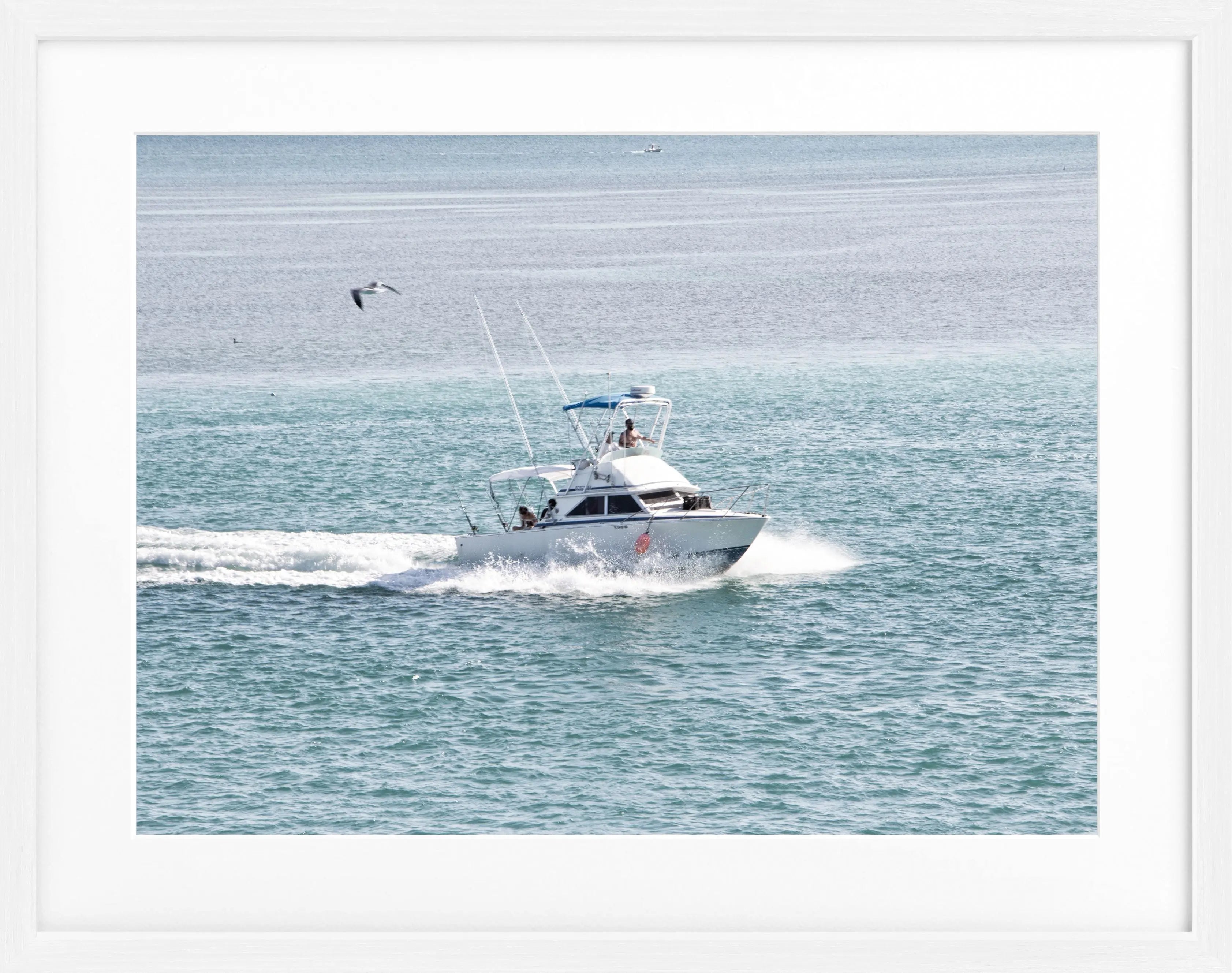 Poster mit Rahmen Florida Keys ’Boat’ FL03 - Wandbilder