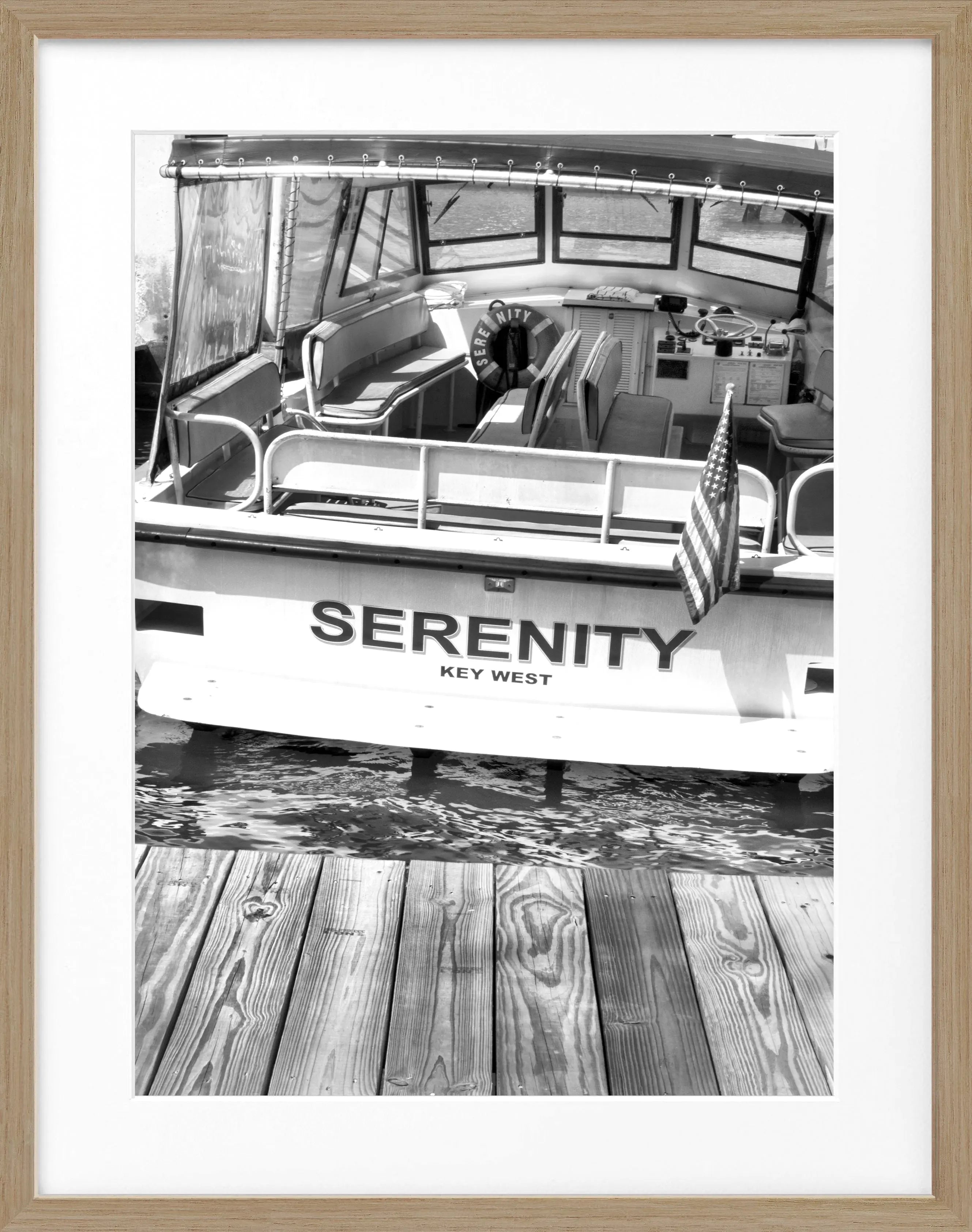 Poster mit Rahmen Florida Key West ’Boat’ FL25 - Wandbilder
