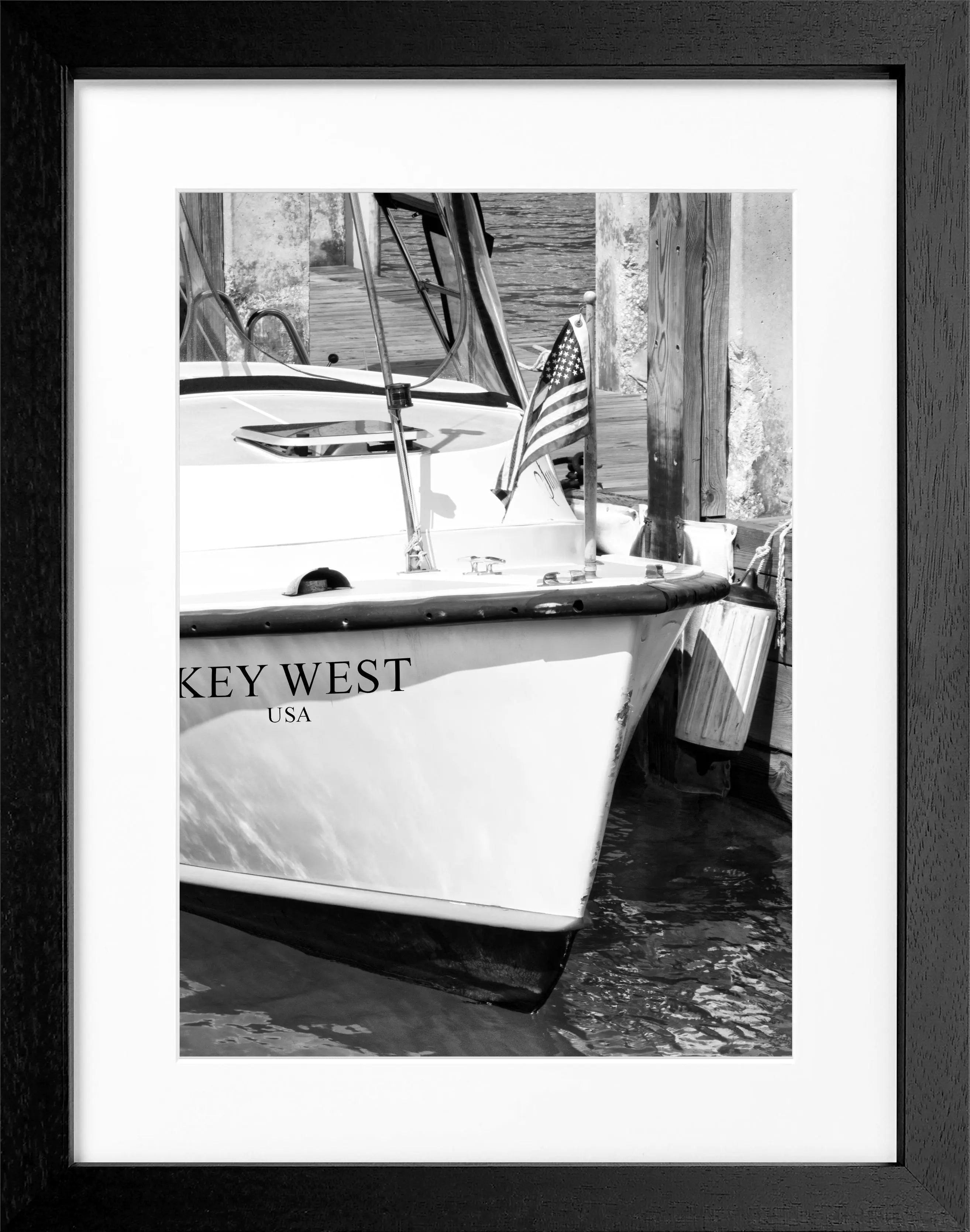 Poster mit Rahmen Florida Key West ’Boat’ FL33 - Wandbilder
