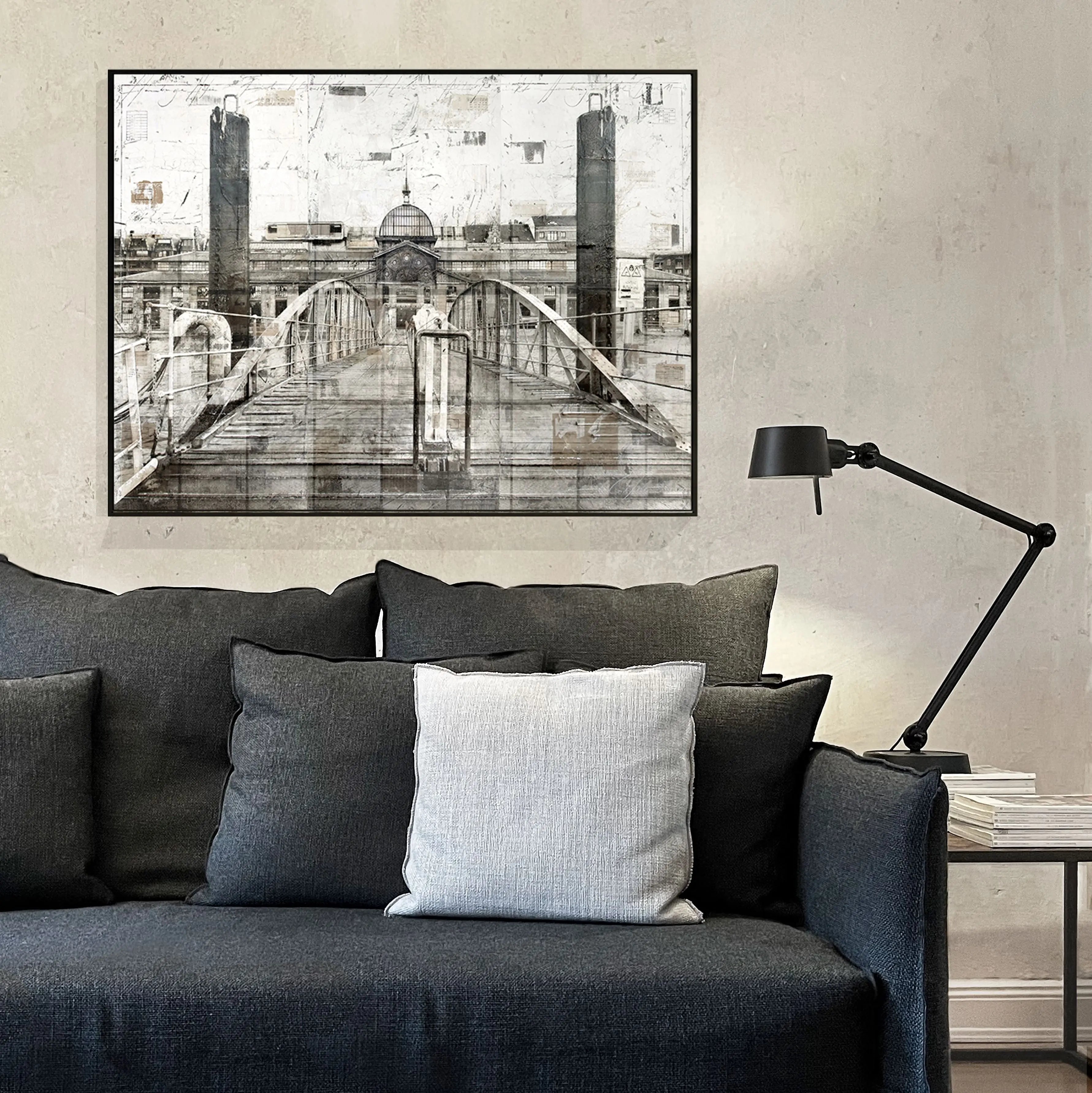 Wandbild Motiv GM04 Hamburg Fischmarkt - Druck auf Leinwand