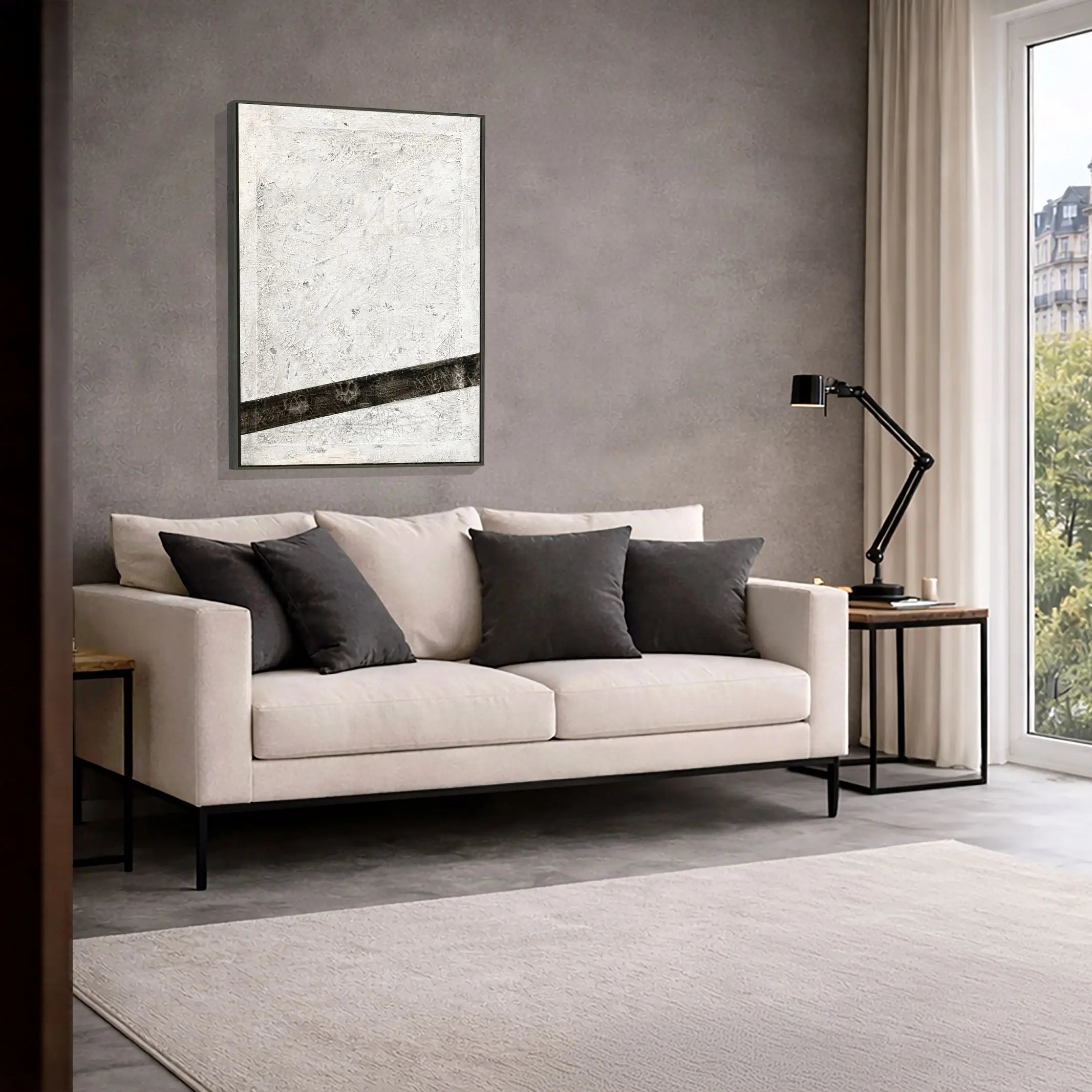 Wandbild GM83 Abstrakt ’Linie’ - Druck auf Leinwand