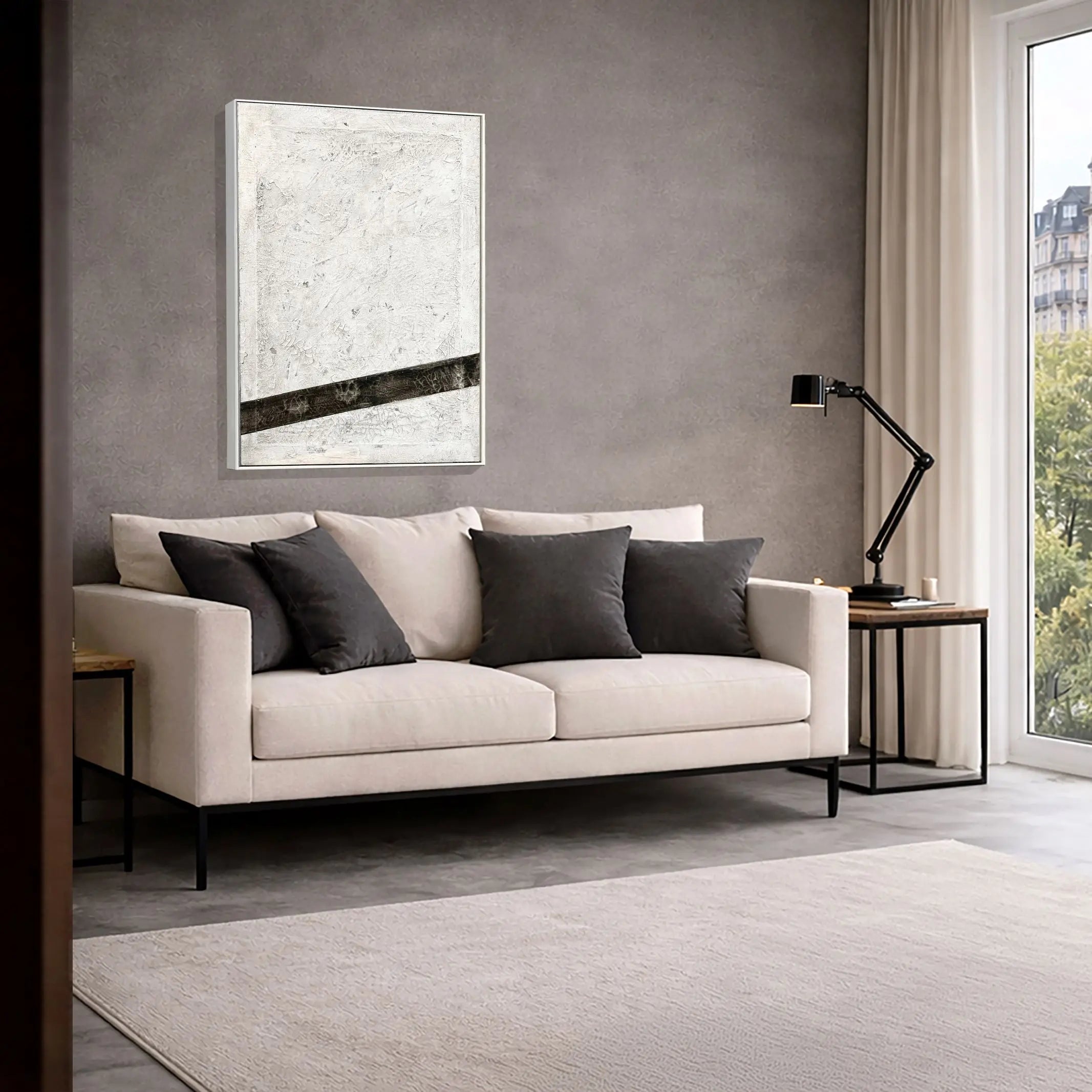 Wandbild GM83 Abstrakt ’Linie’ - Druck auf Leinwand