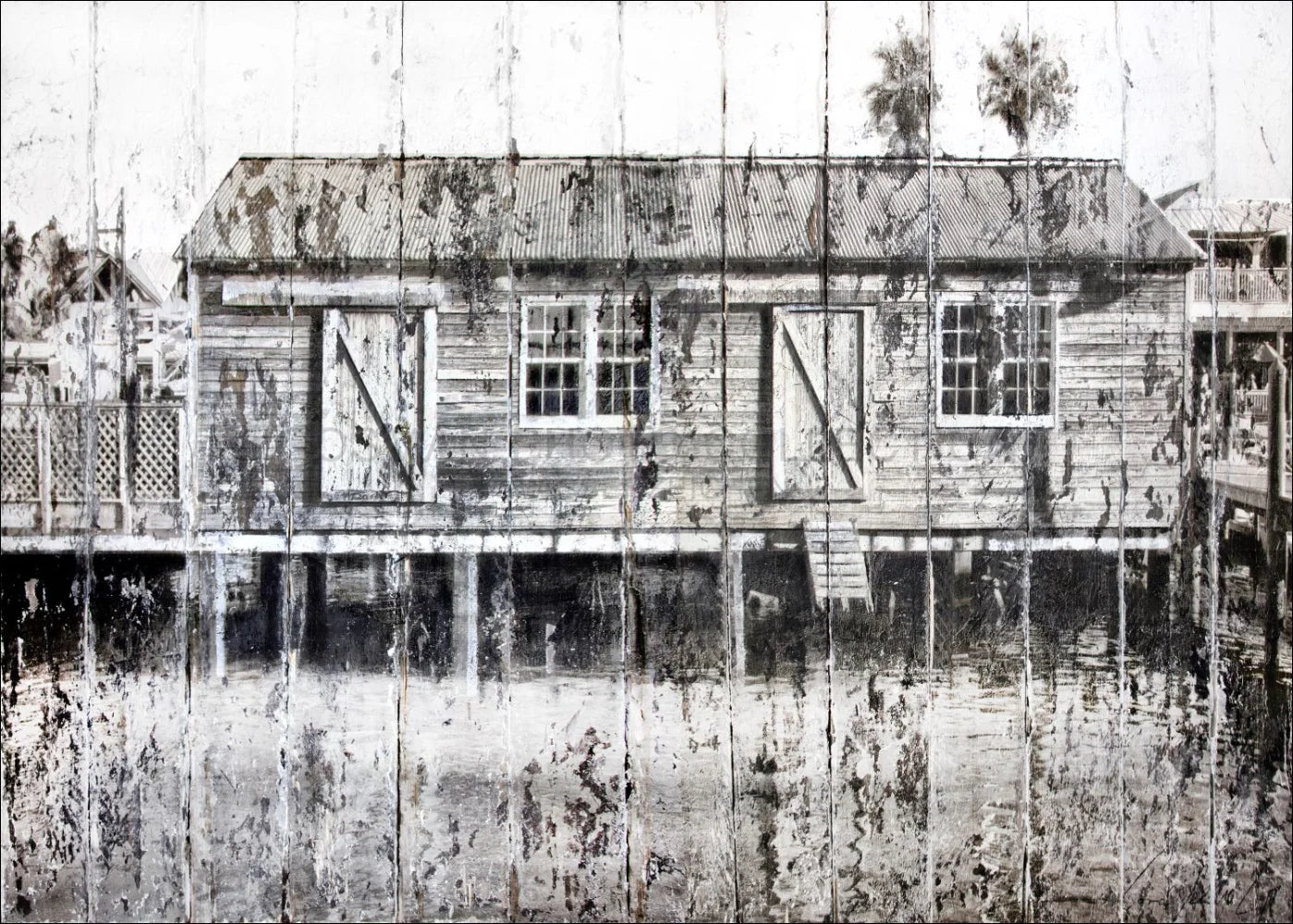 Póster impreso 'Boat House' Key West GM74