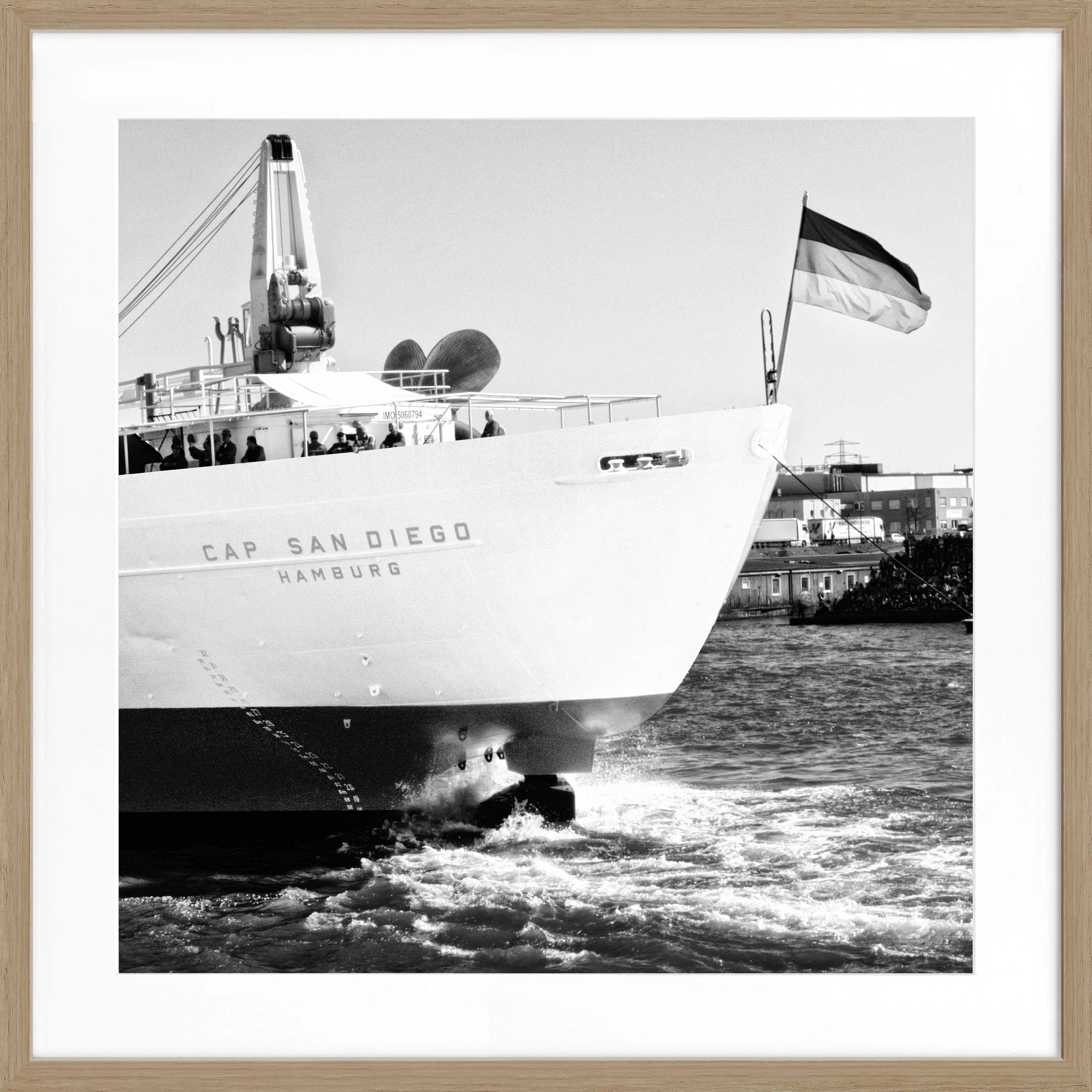 Poster mit Rahmen Hamburg Hafen ’Cap San Diego’ HH10