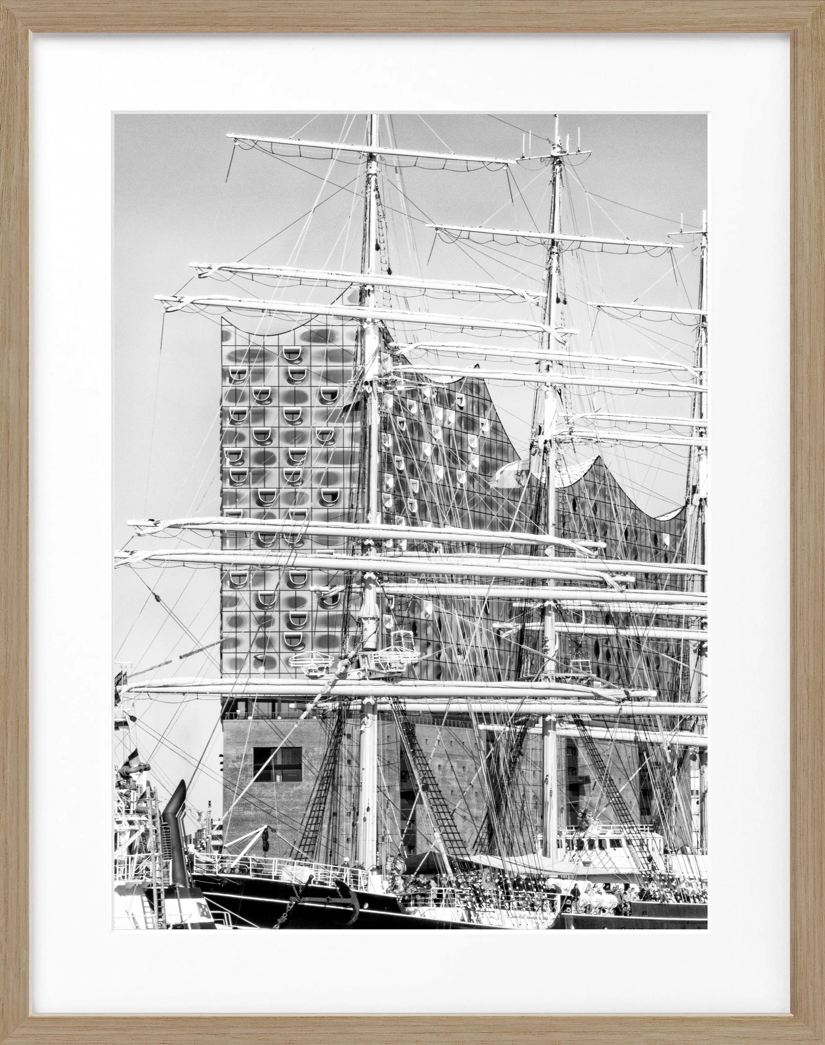 Poster mit Rahmen Hamburg Hafen ’Elphi’ HH18 - Wandbilder