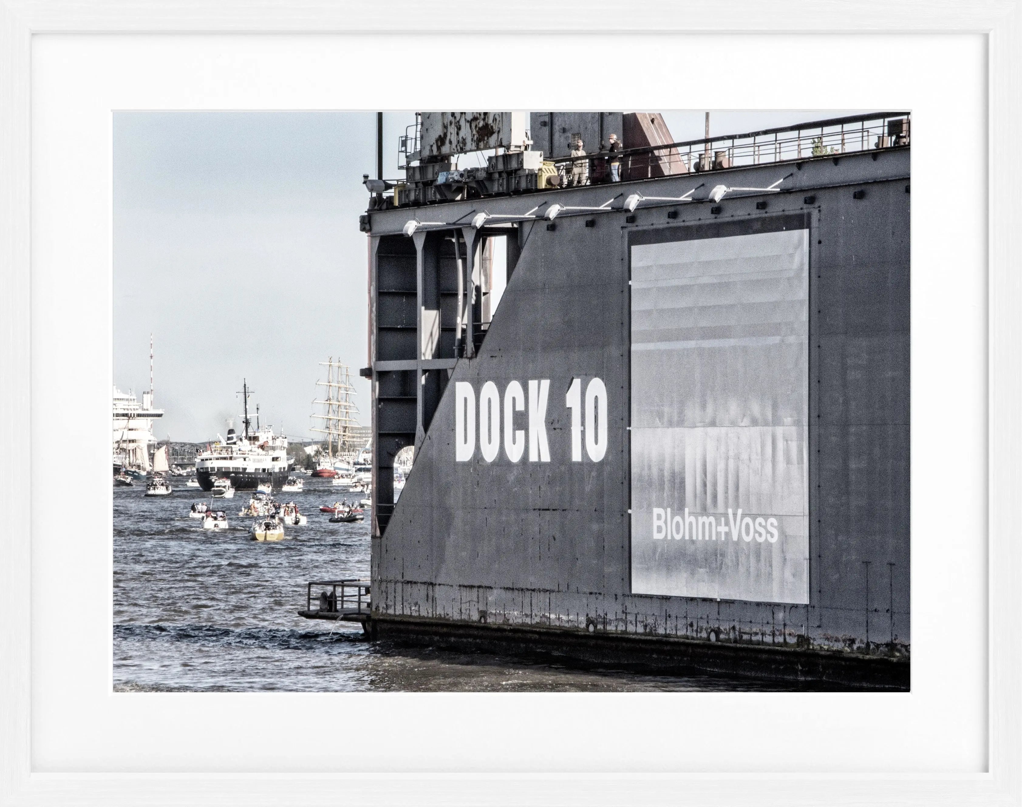 Poster mit Rahmen Hamburg Hafen ’Dock 10’ HH27 - Wandbilder