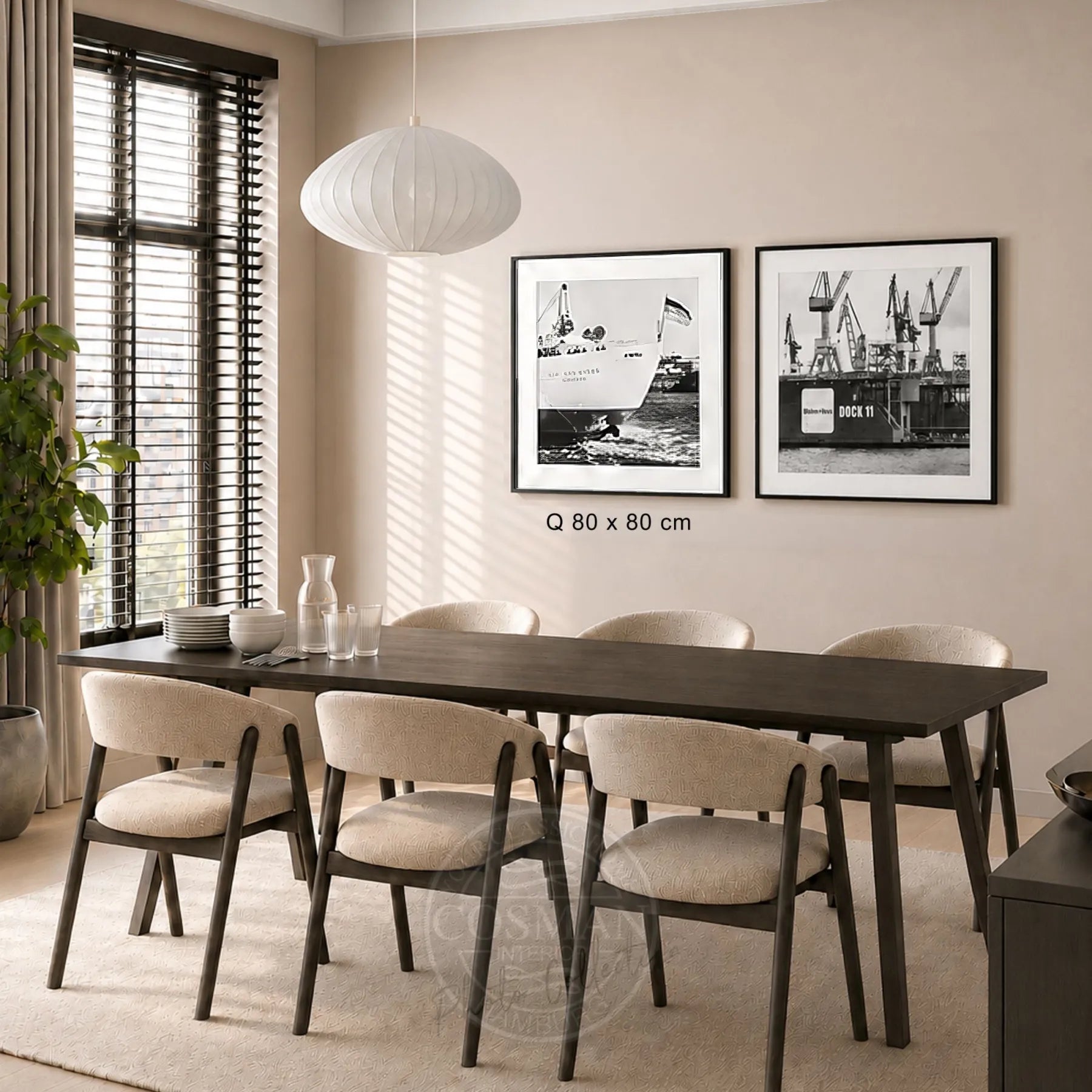 Hamburg Hafen Bilderwand – 2er-Set 80 × 80 cm | Set 6