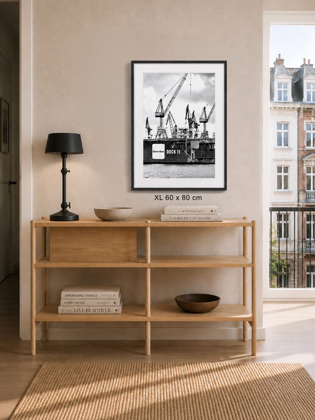 Gerahmte Fotografie Hamburg Hafen Dock 11 | HH04