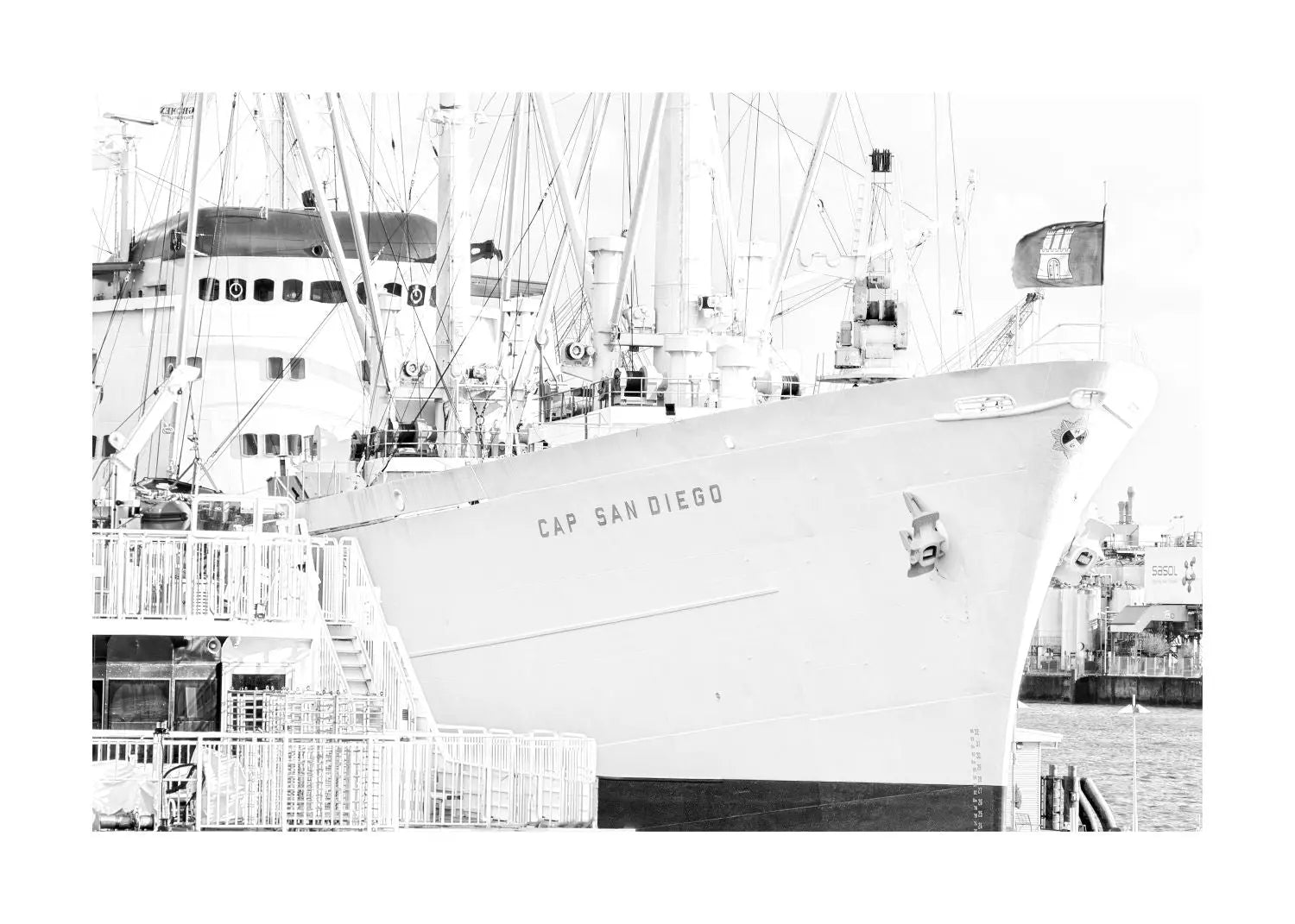 Poster / Druck Hamburg Hafen ’Cap San Diego’ HH10A