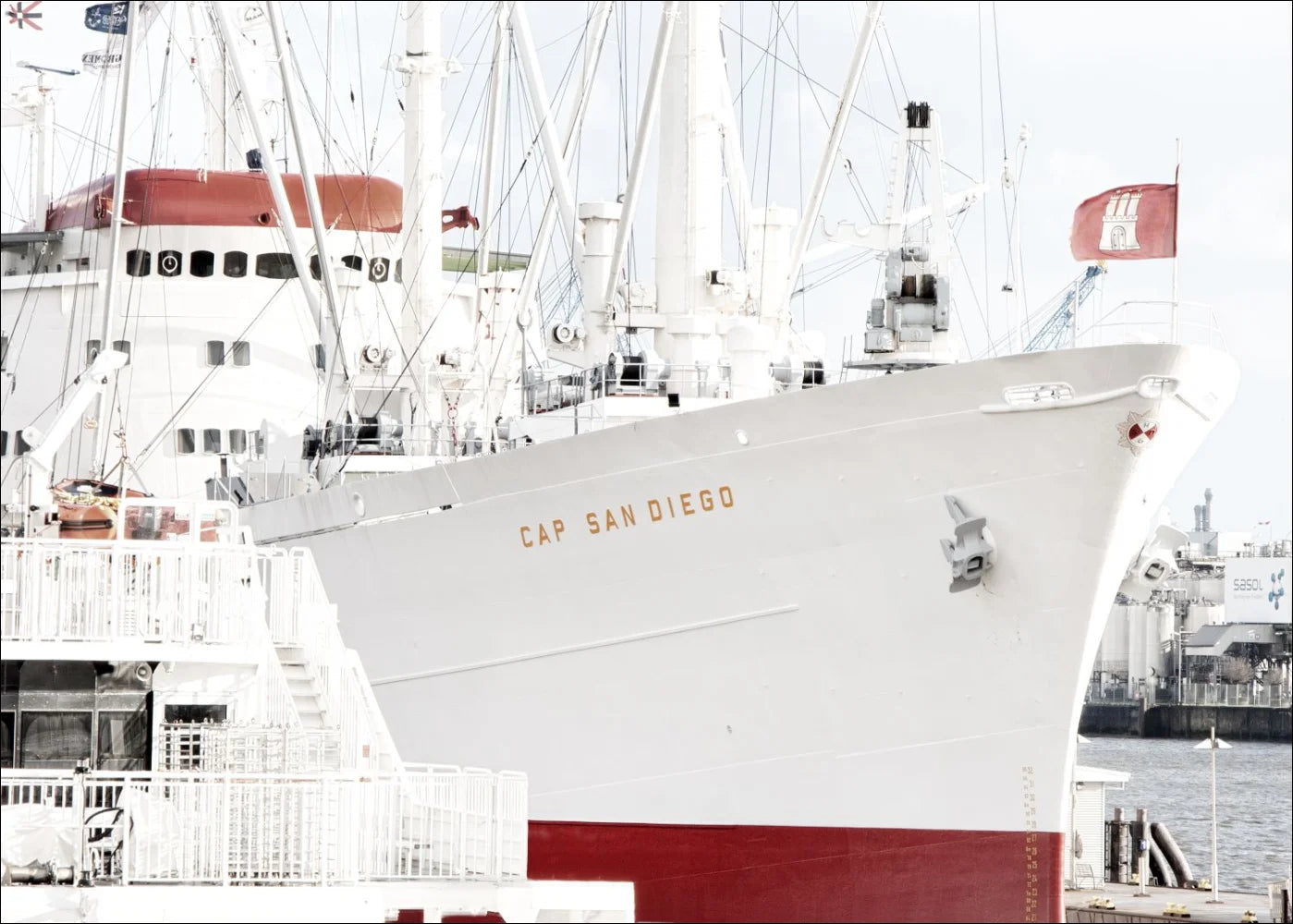 Poster / Druck Hamburg Hafen ’Cap San Diego’ HH10A