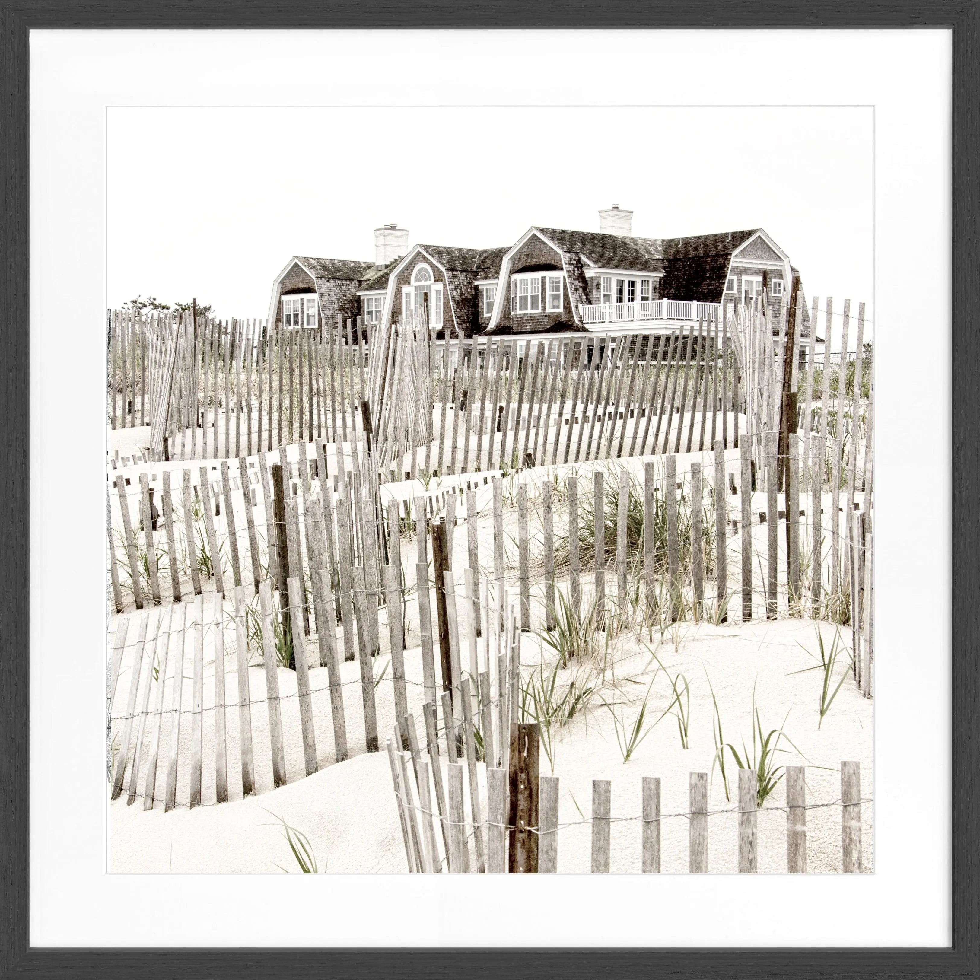 Poster mit Rahmen Hamptons Long Island ’Beach House’ HM15Q by Cosman-Photocollection