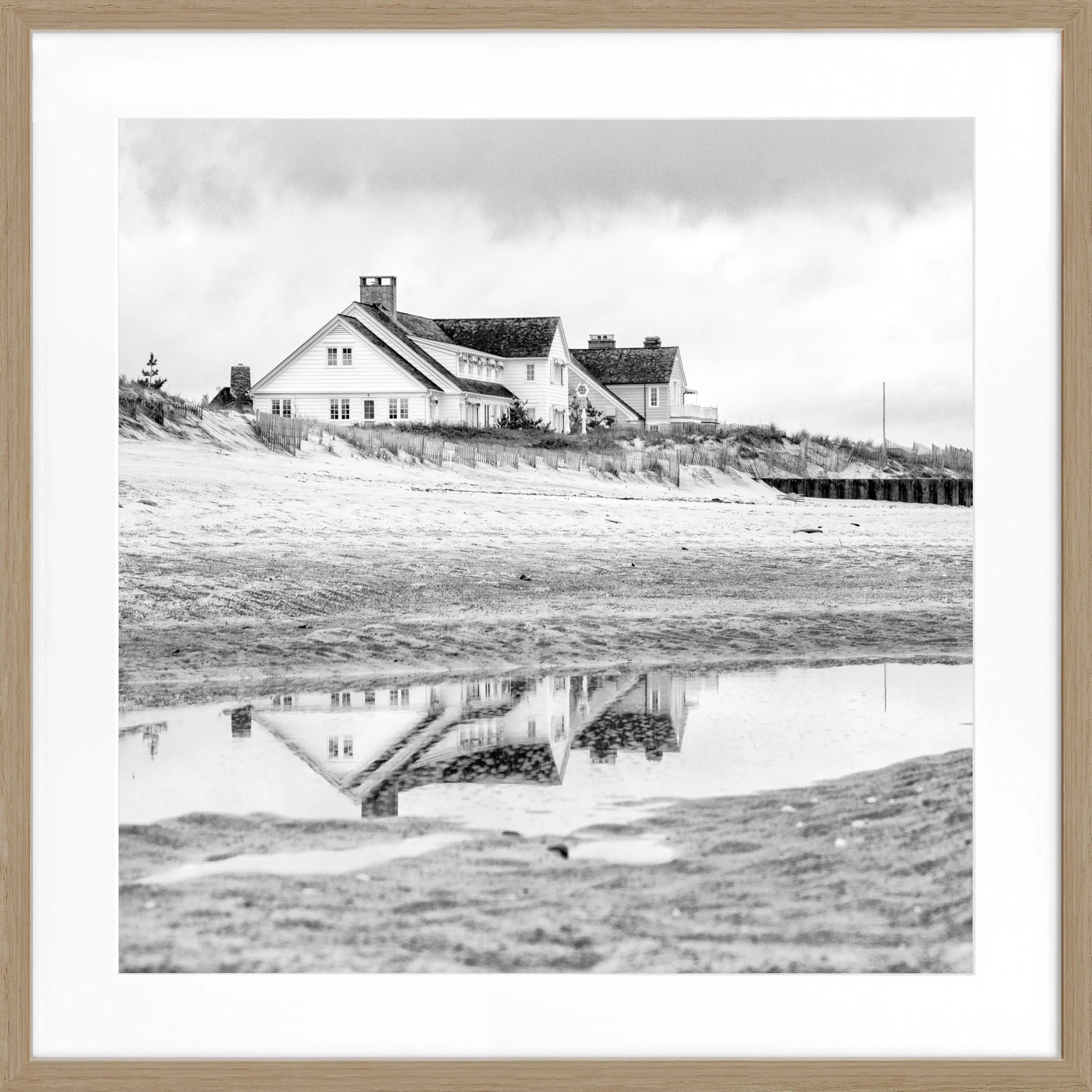 Poster mit Rahmen Hamptons Long Island ’Beach House’ HM19BQ