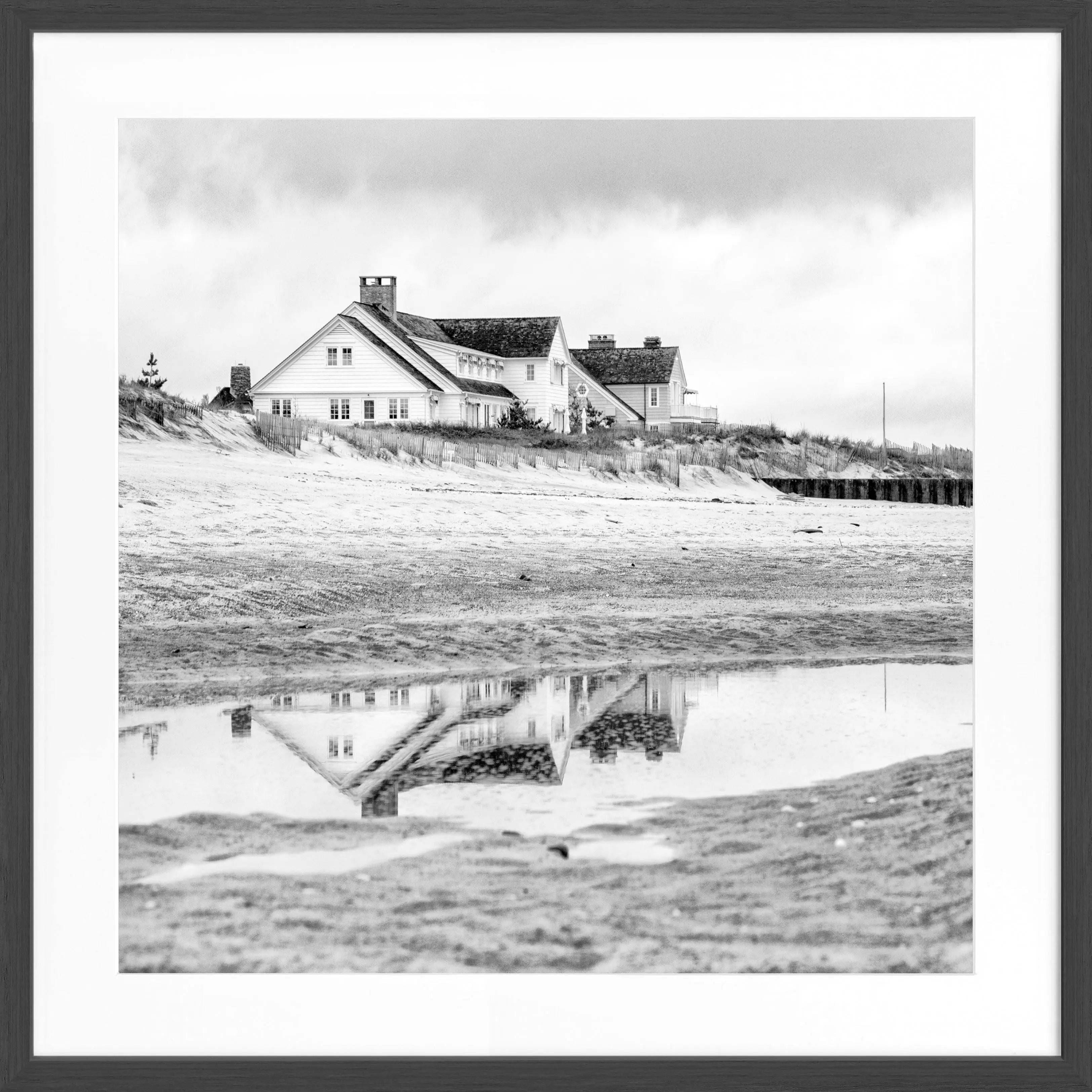 Poster mit Rahmen Hamptons Long Island ’Beach House’ HM19BQ