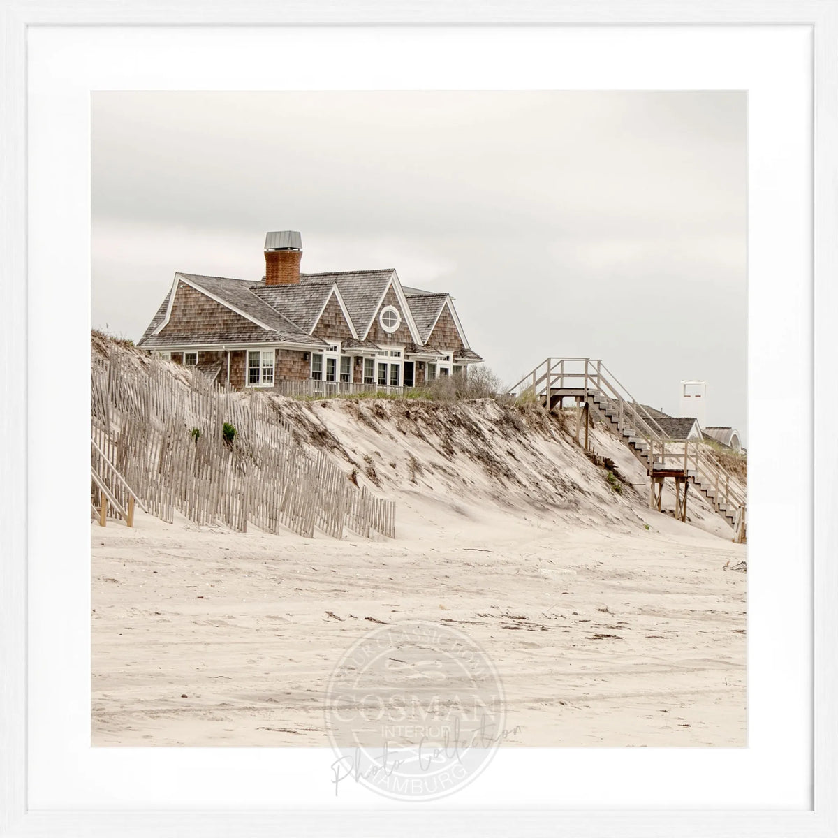 Poster mit Rahmen Hamptons Long Island ’Beach House’ HM34Q by Cosman-Photocollection