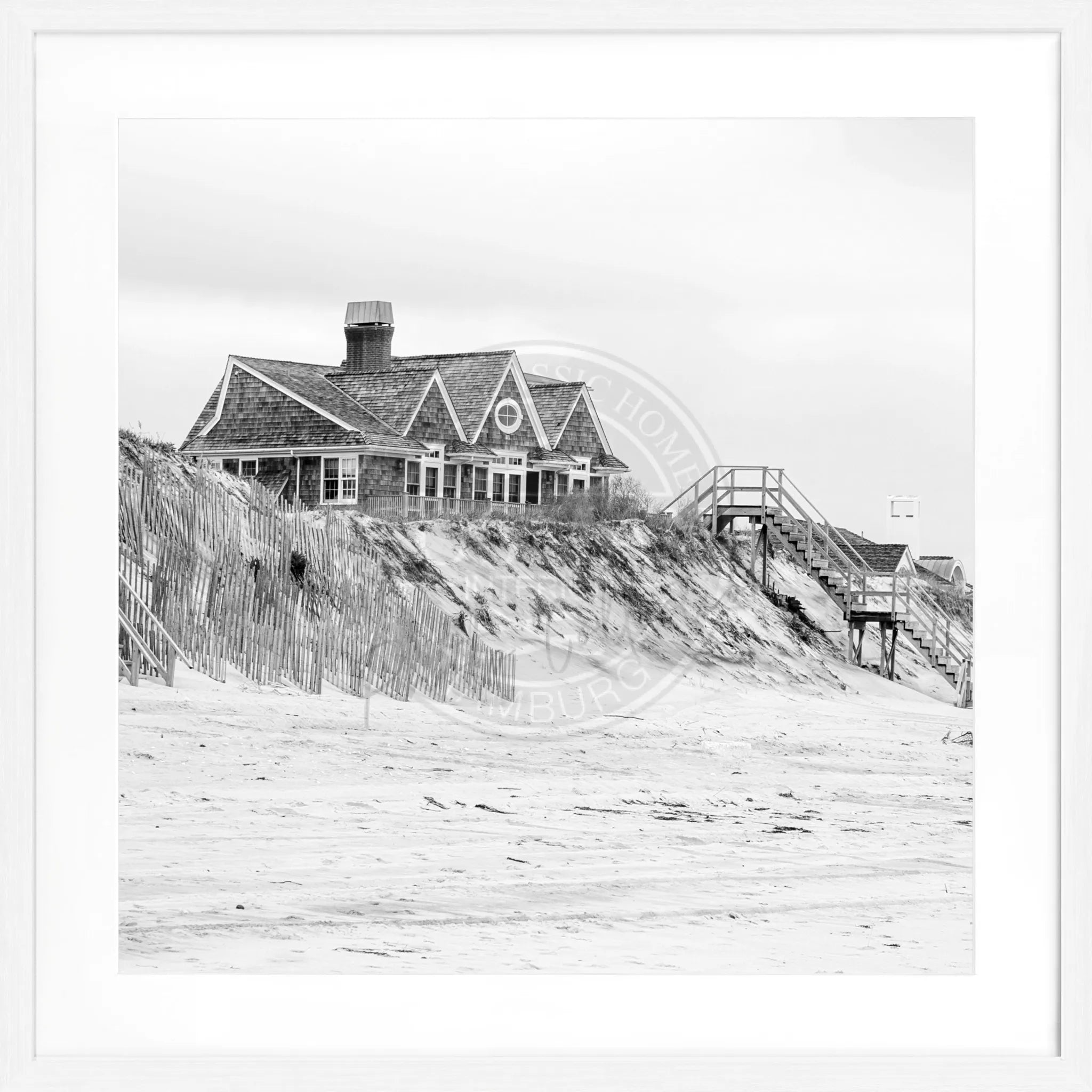 Poster mit Rahmen Hamptons Long Island ’Beach House’ HM34Q by Cosman-Photocollection