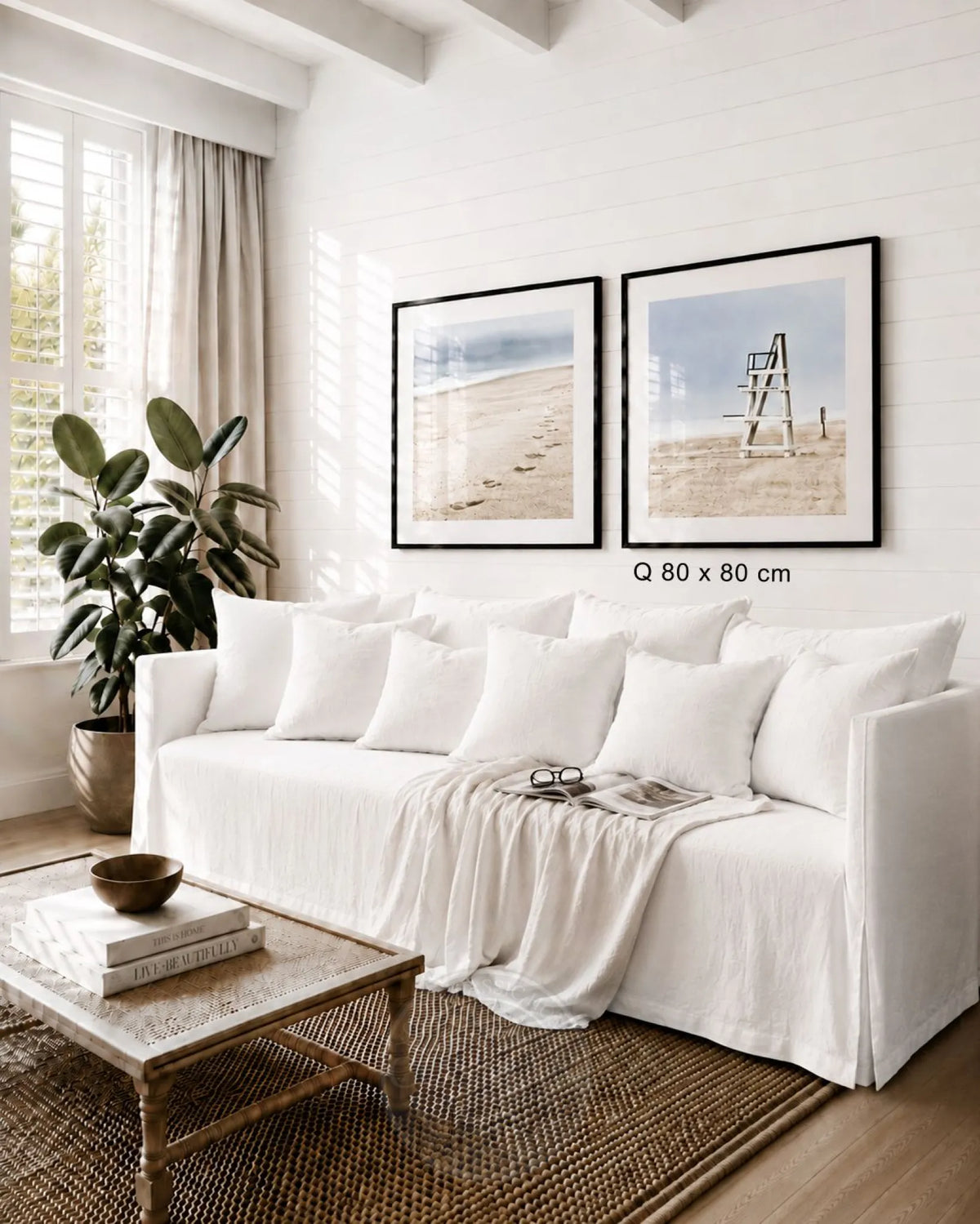 Fotografía enmarcada de Hamptons Beach | HM27Q
