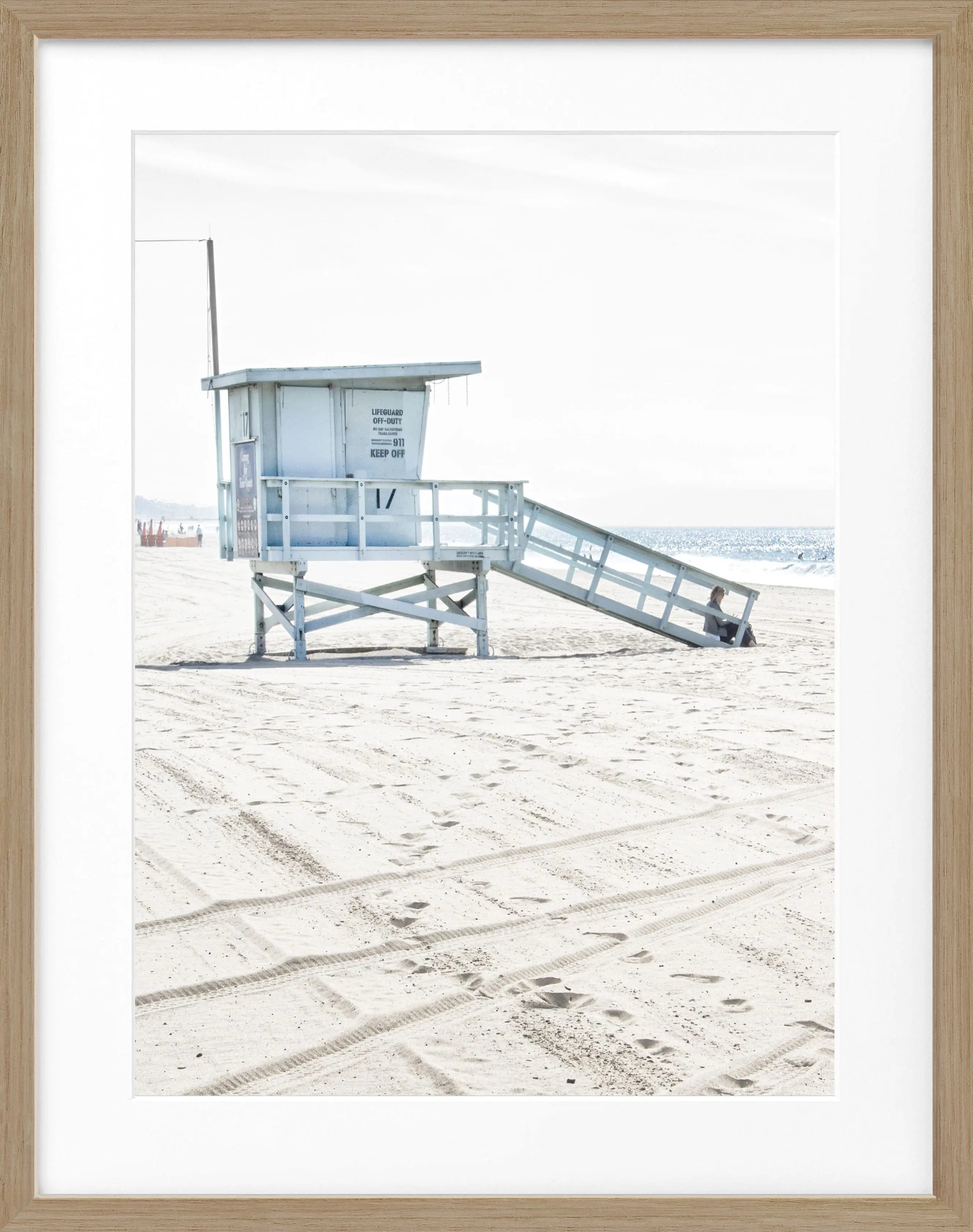Poster mit Rahmen Kalifornien Santa Monica ’Beach Lifeguard’ K108 by Cosman-Photocollection