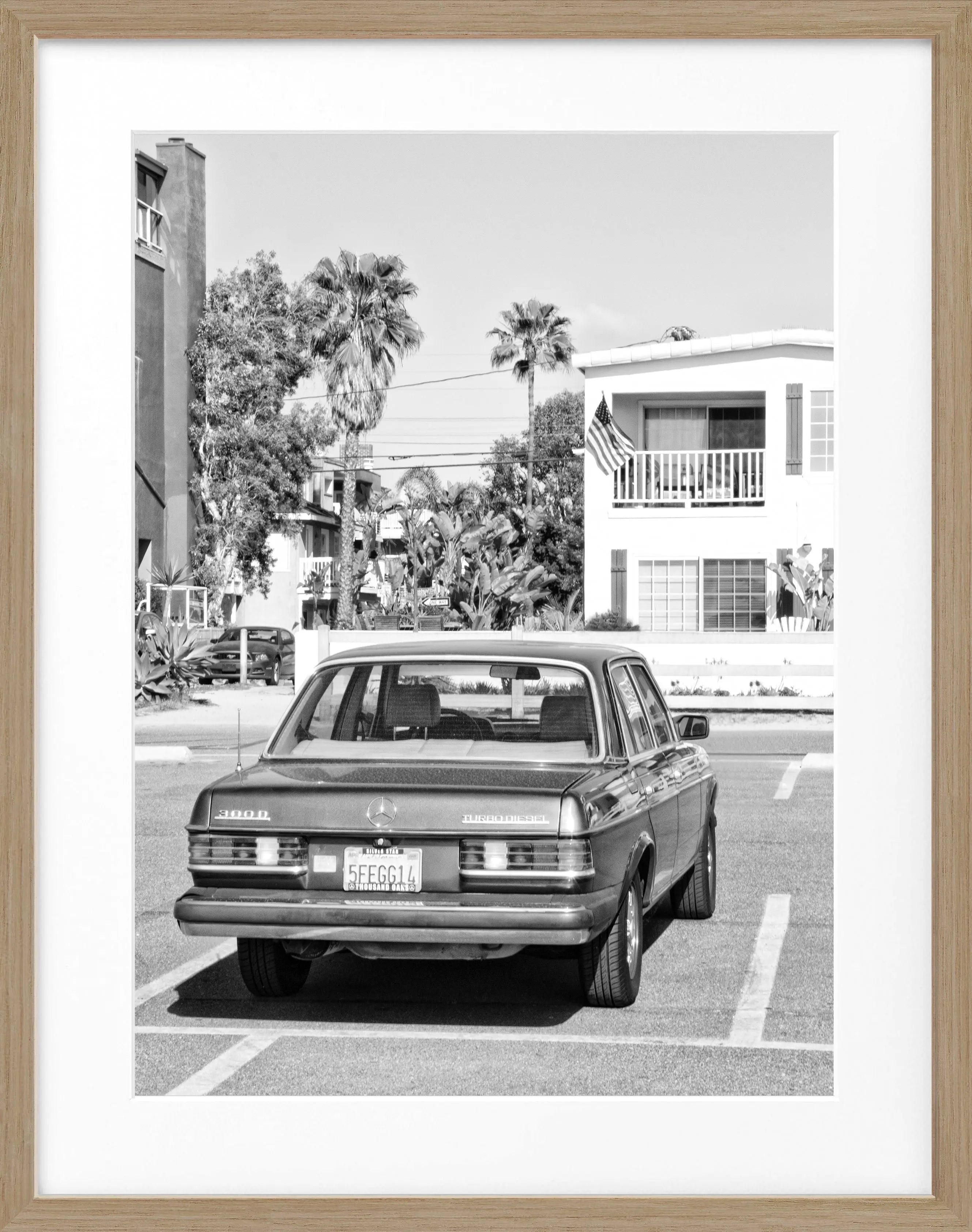 Poster mit Rahmen Kalifornien ’Mercedes Classic’ K120