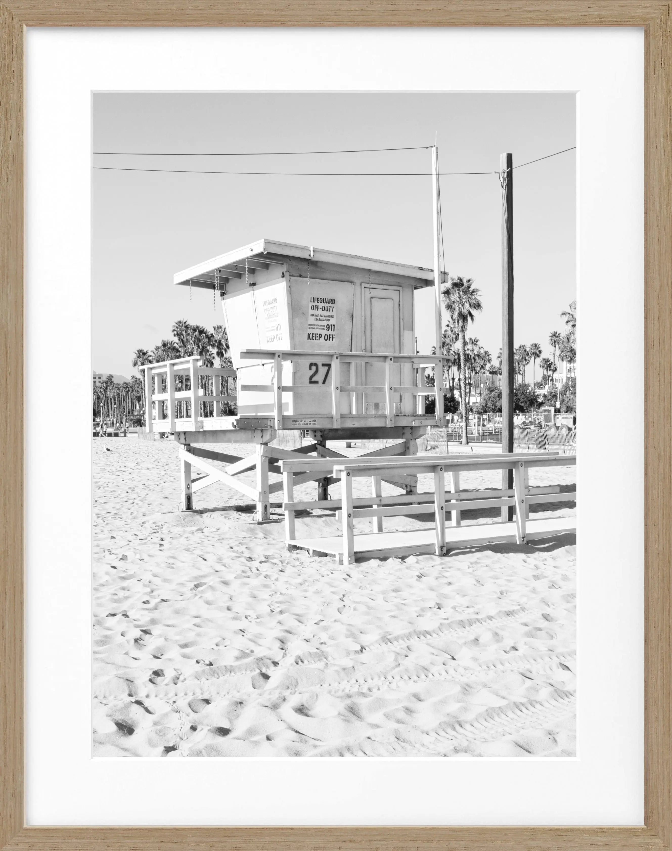 Poster mit Rahmen Kalifornien ’Lifeguard’ K123 by Cosman-Photocollection