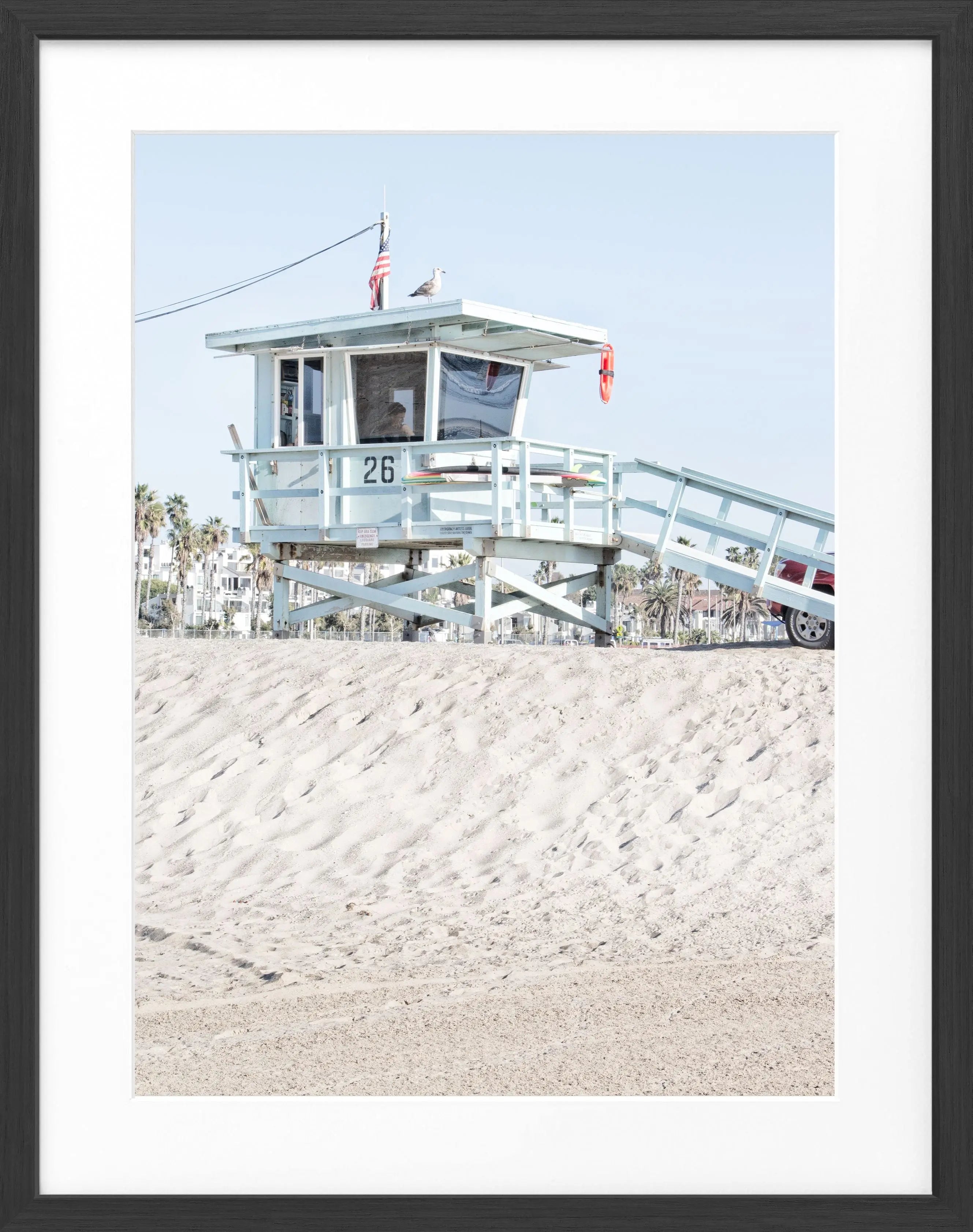 Poster mit Rahmen Kalifornien ’Lifeguard’ K127 by Cosman-Photocollection