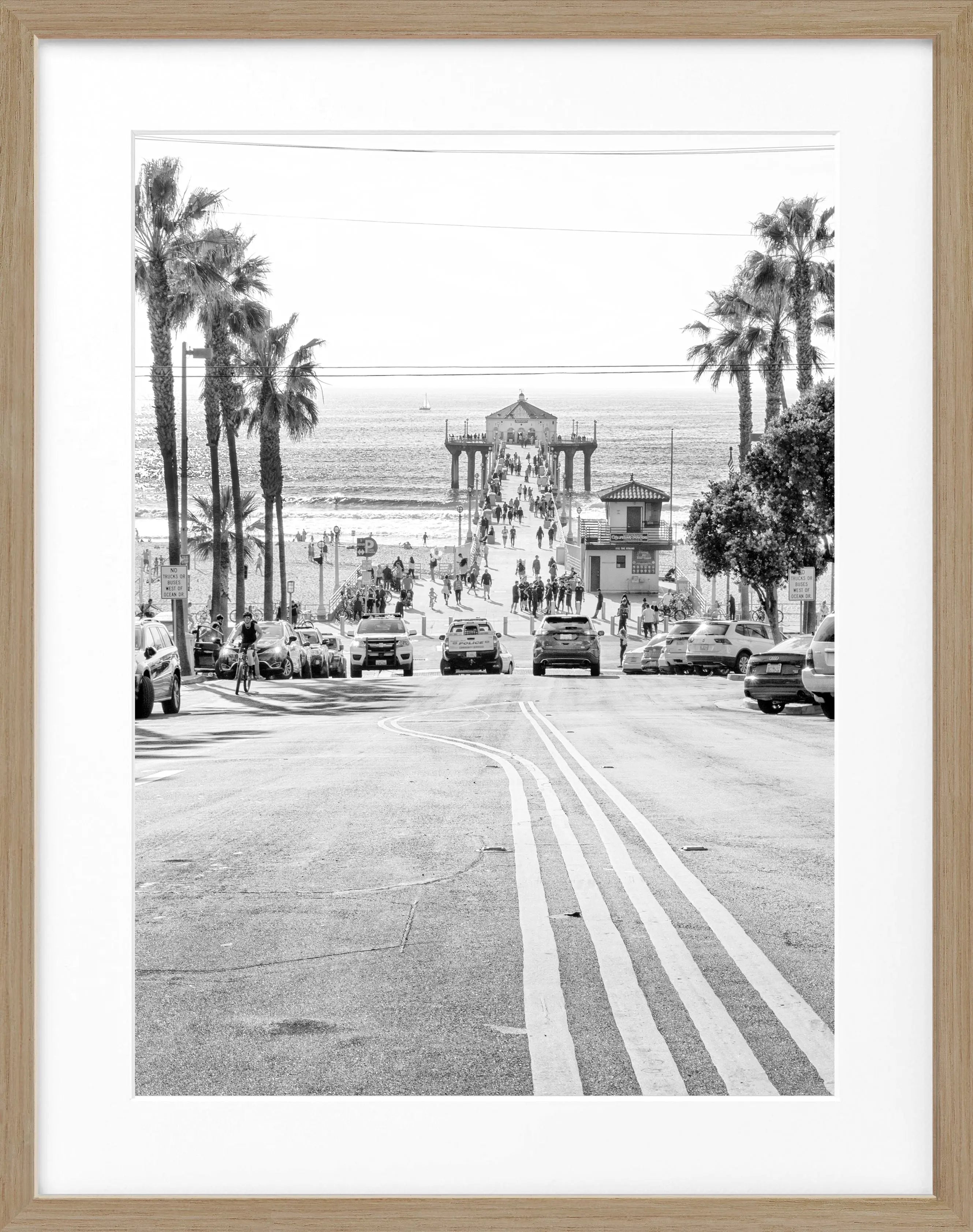Poster mit Rahmen Kalifornien Manhattan Beach K194