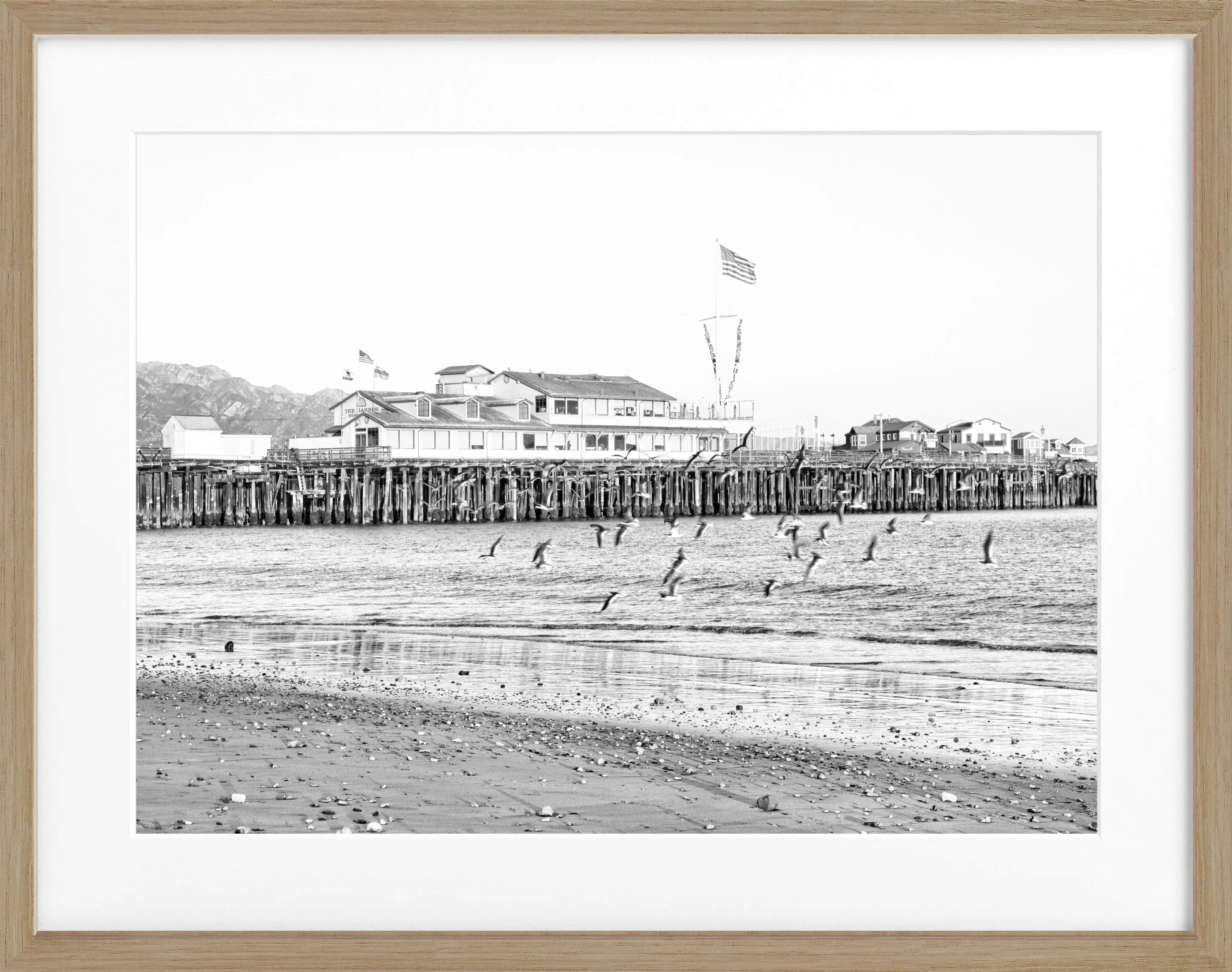 Poster mit Rahmen Kalifornien Santa Barbara ’Pier’ K20