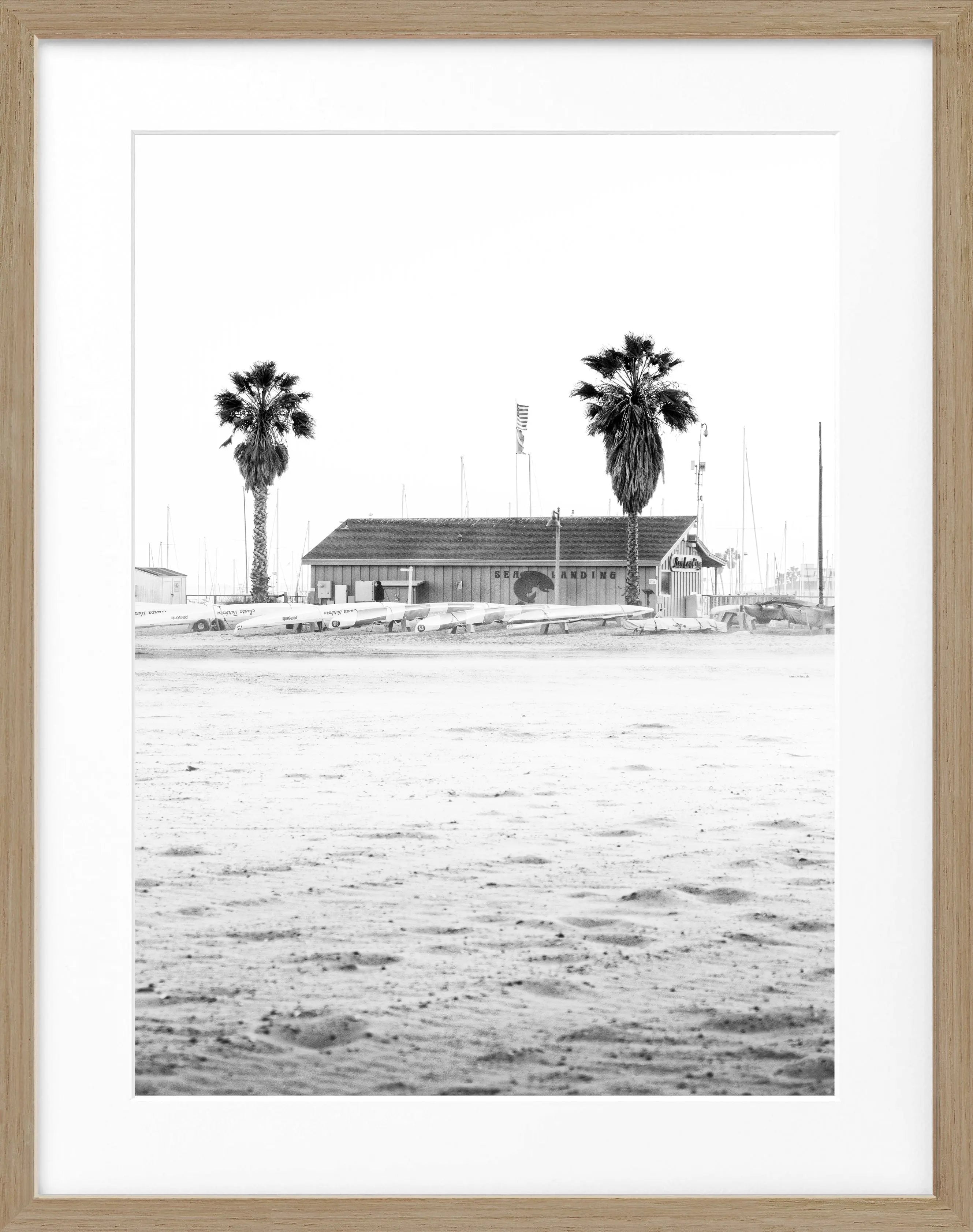 Poster mit Rahmen Kalifornien Santa Barbara ’Beach’ K23