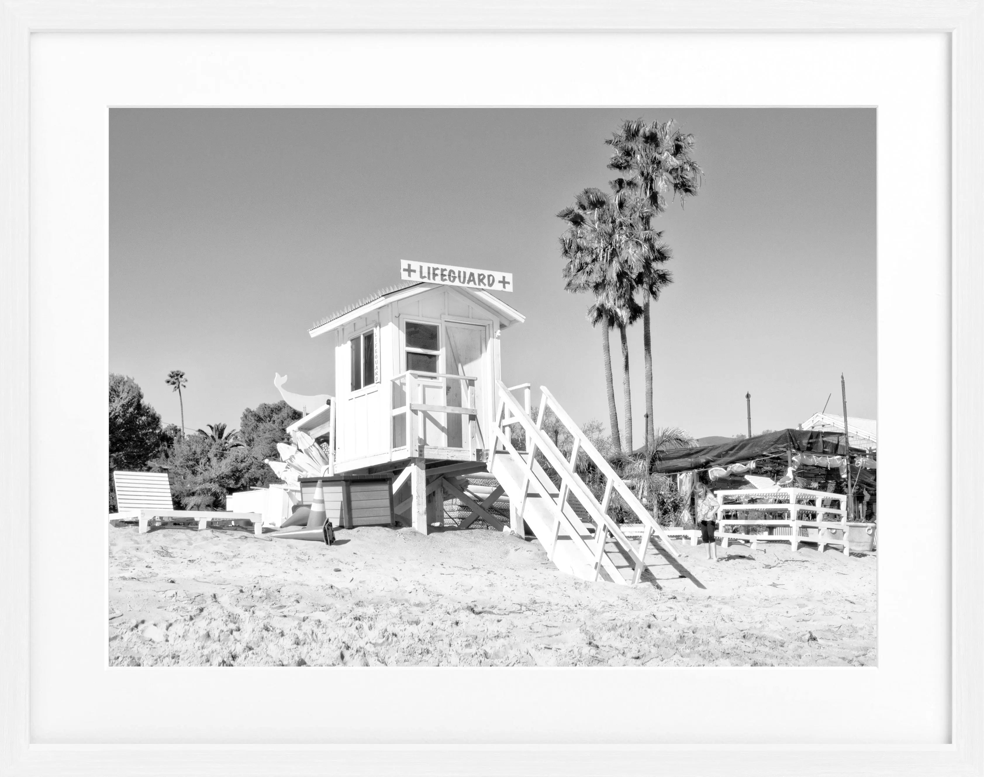 Poster mit Rahmen Kalifornien Malibu ’Beach Lifeguard’ K72