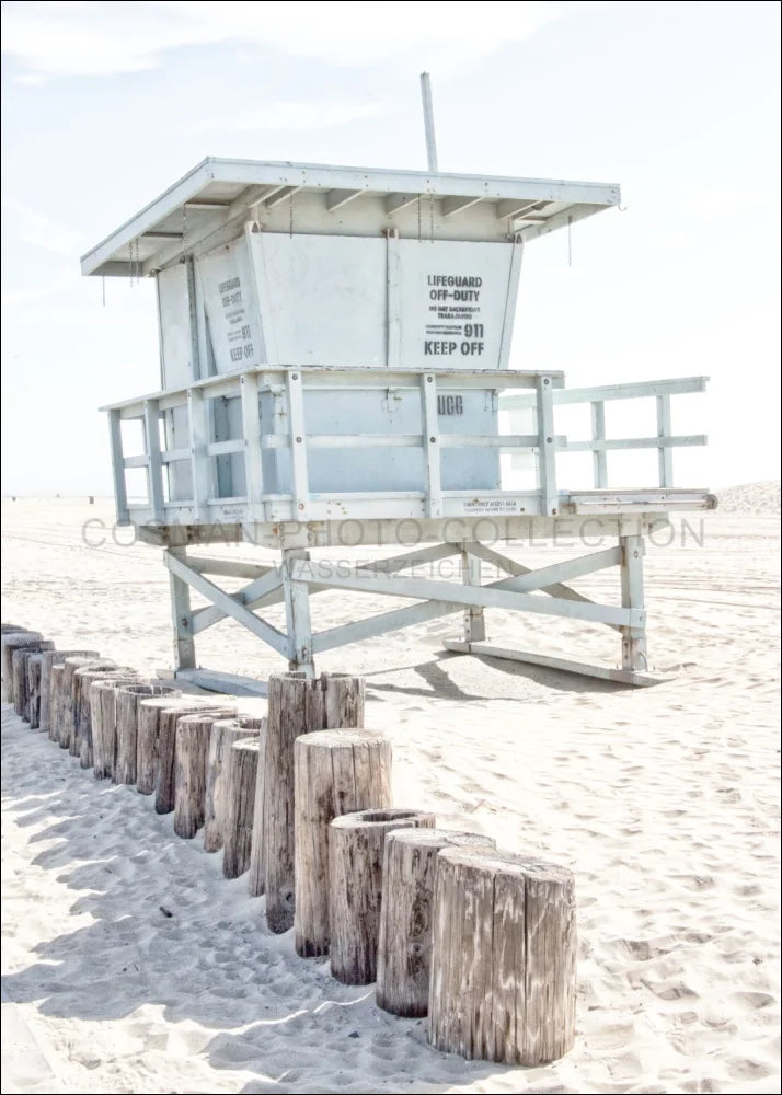 Poster/Print Californië Santa Monica 'Beach Lifeguard' K118