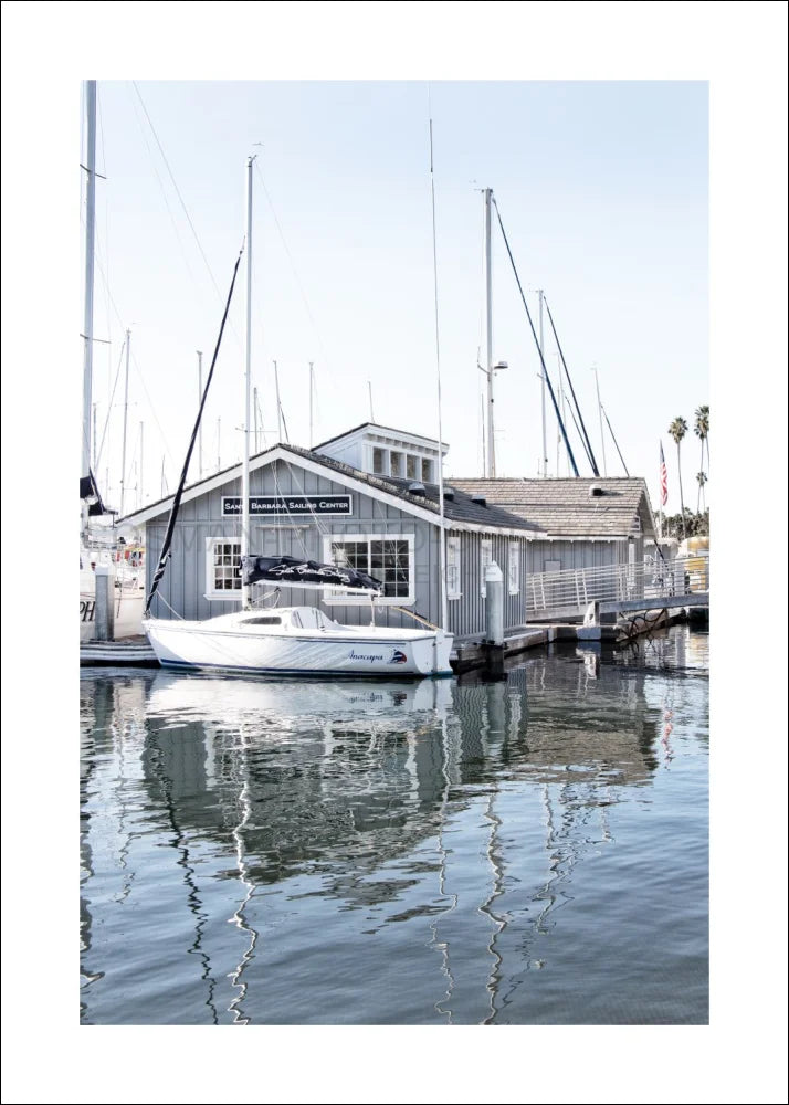 Plakat / Tryk Californien Santa Barbara 'Bådhus' K24