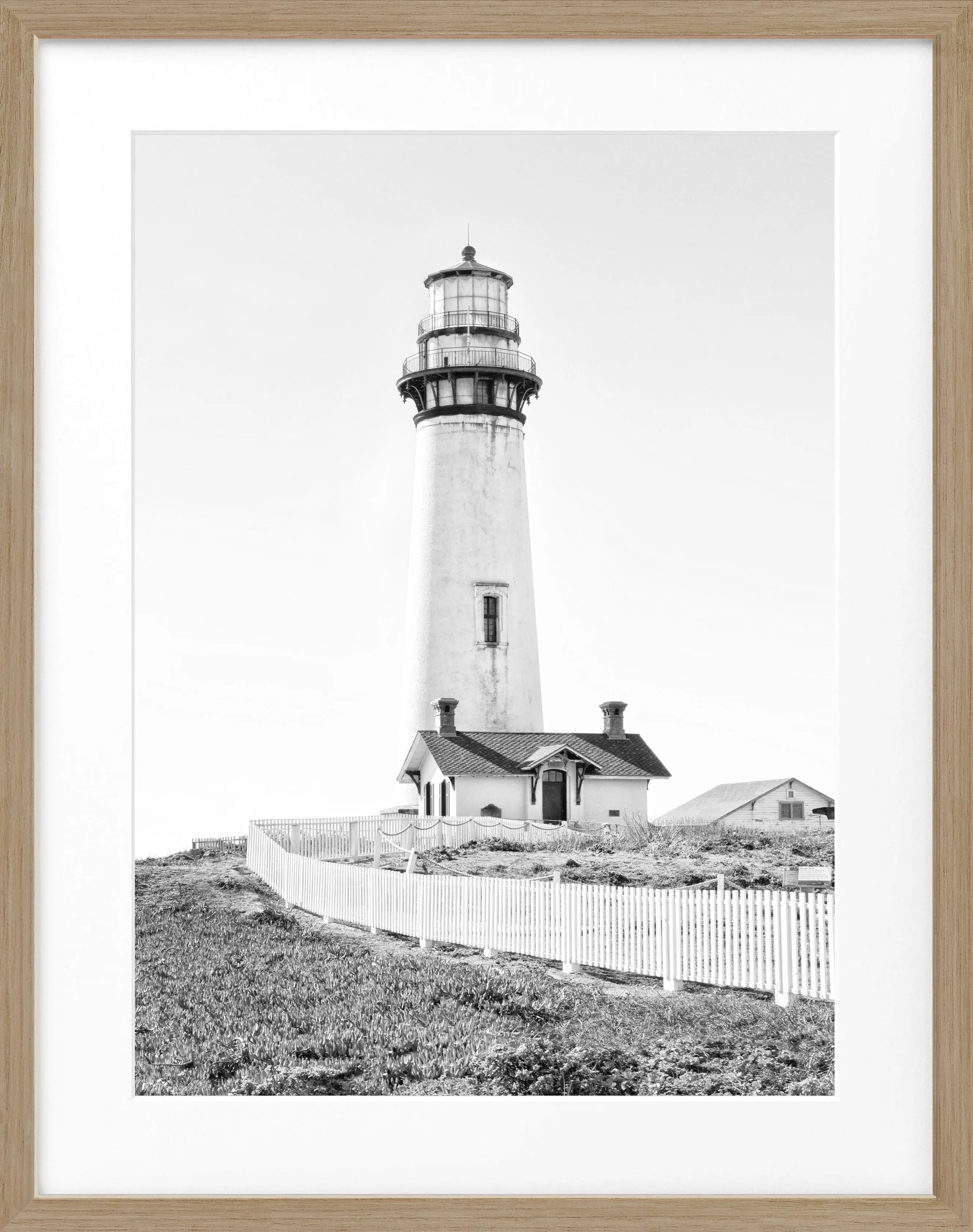 Poster mit Rahmen Kalifornien ’Lighthouse Pigeon Point’ L05