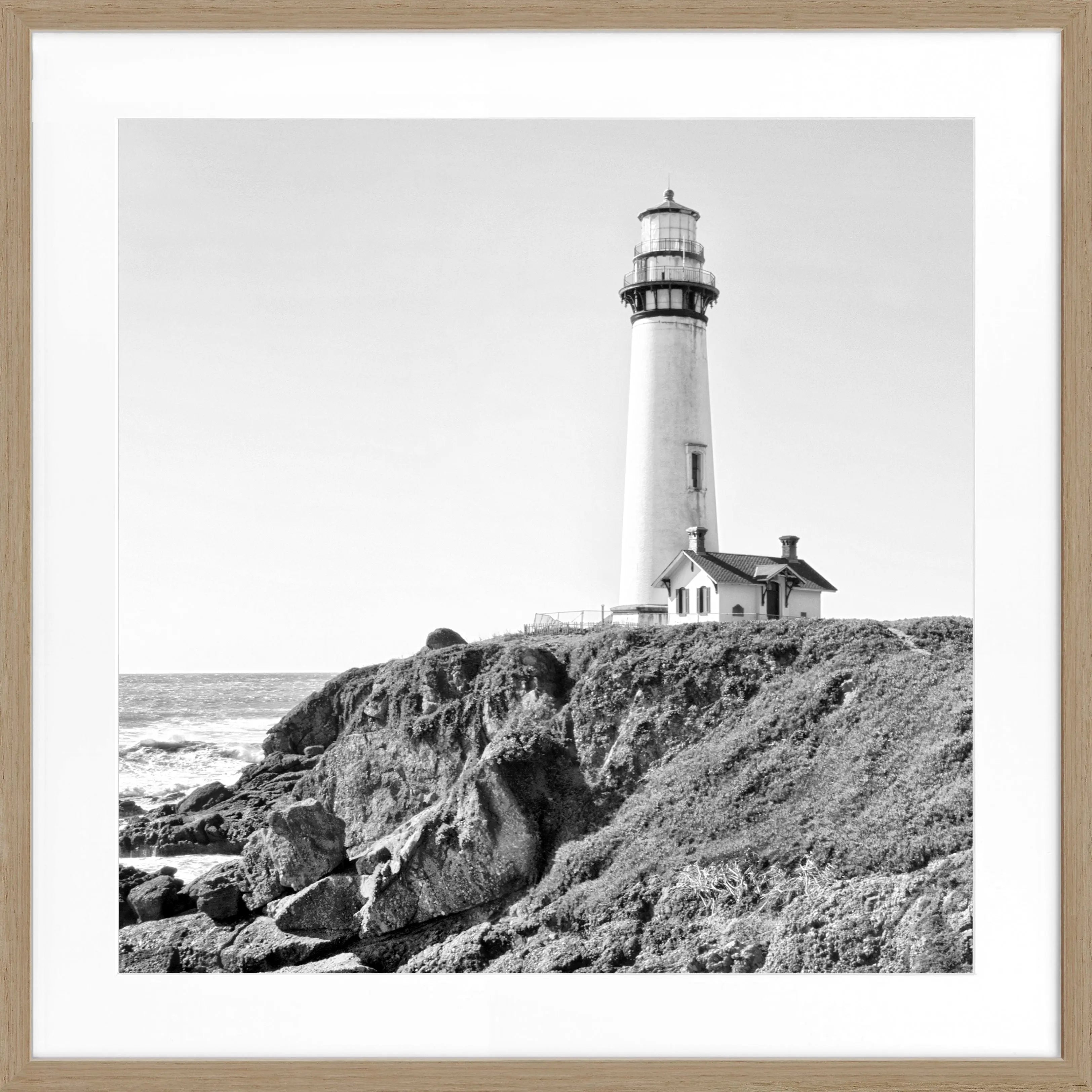 Poster mit Rahmen Kalifornien ’Lighthouse Pigeon Point’