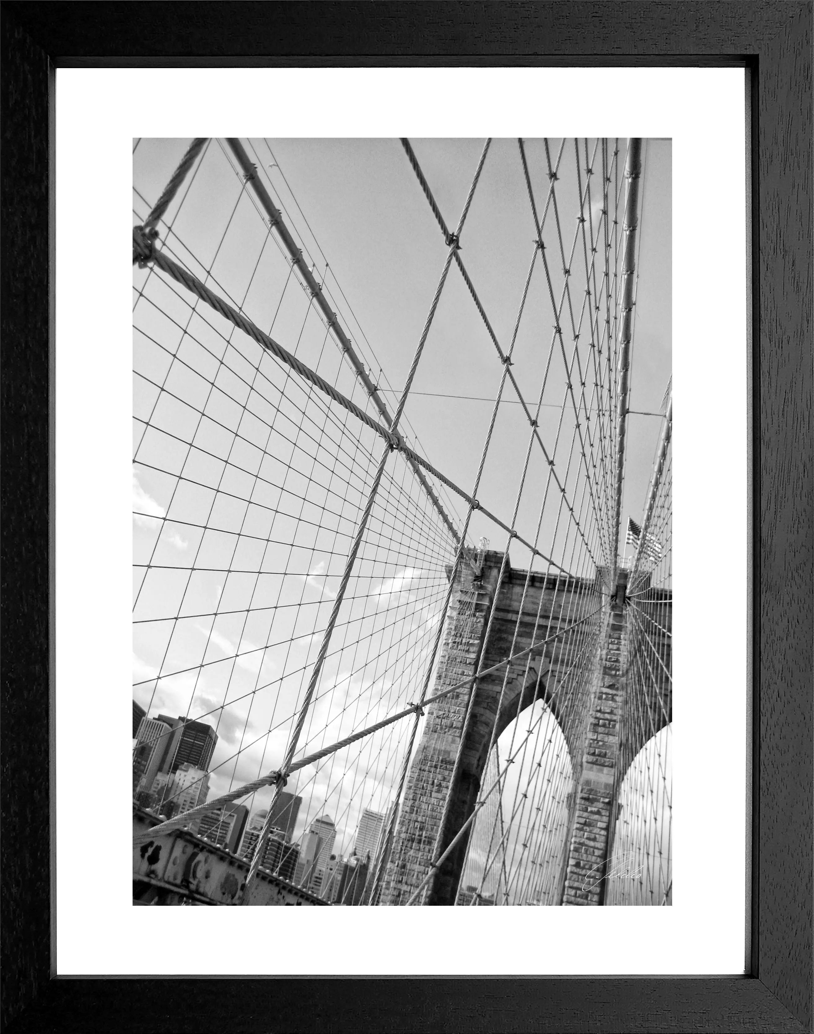 Poster mit Rahmen New York ’Brooklyn Bridge’ NY102