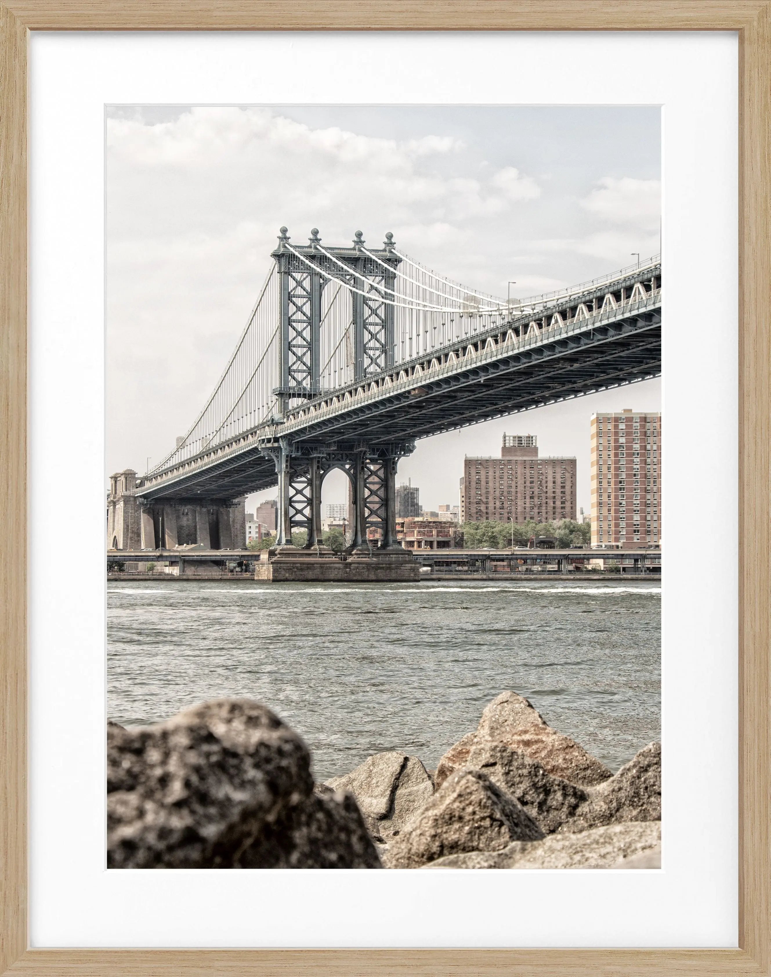 Poster mit Rahmen New York ’Manhattan Bridge’ NY104