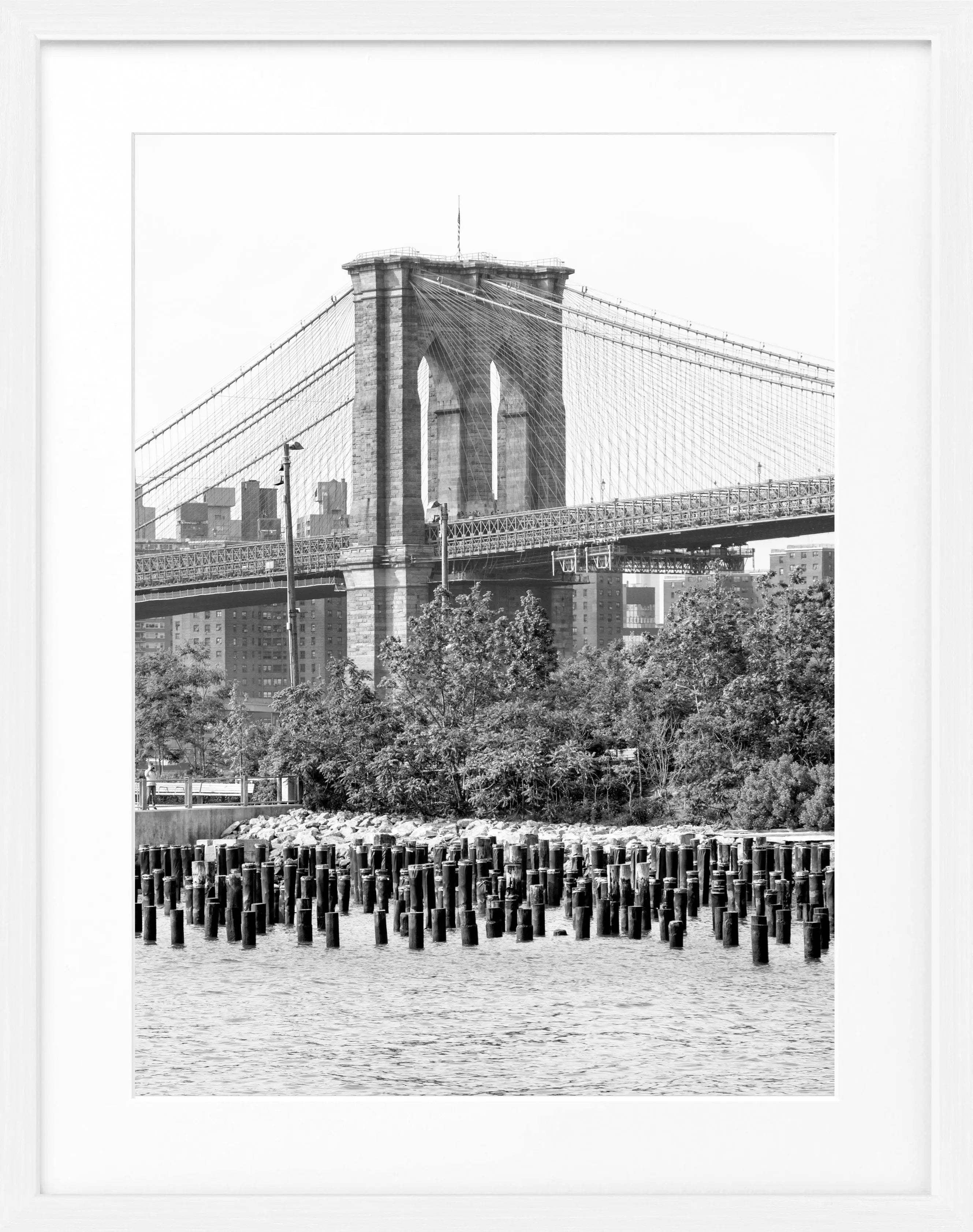 Poster mit Rahmen New York ’Brooklyn Bridge’ NY112
