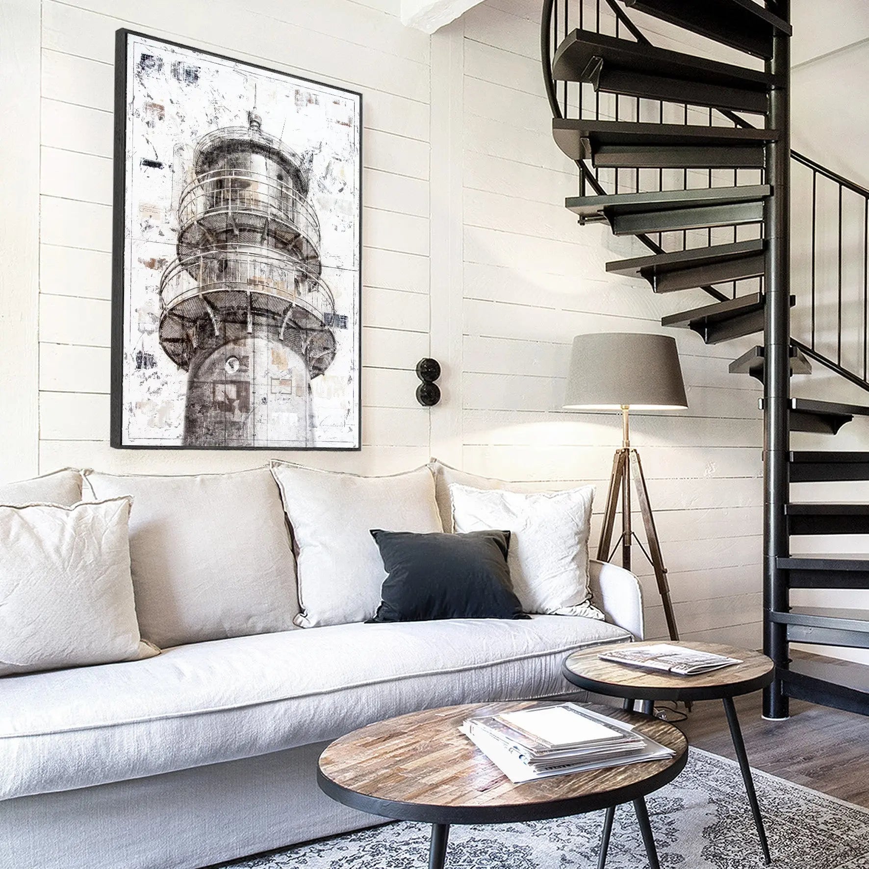 Wandbild GM22 Sylt Leuchtturm Hörnum - Druck auf Leinwand