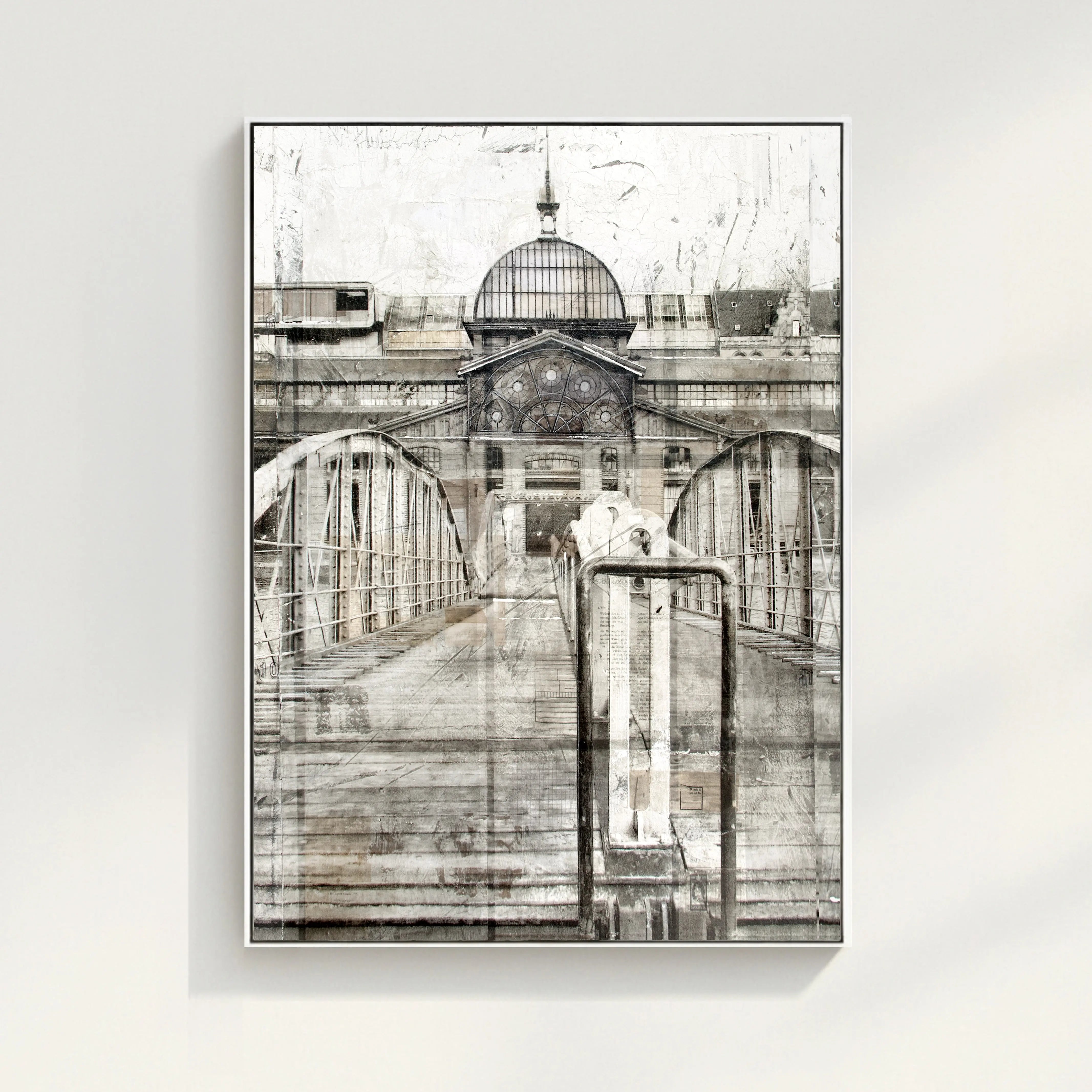 Wandbild GM04A Hamburg Fischmarkt - Druck auf Leinwand