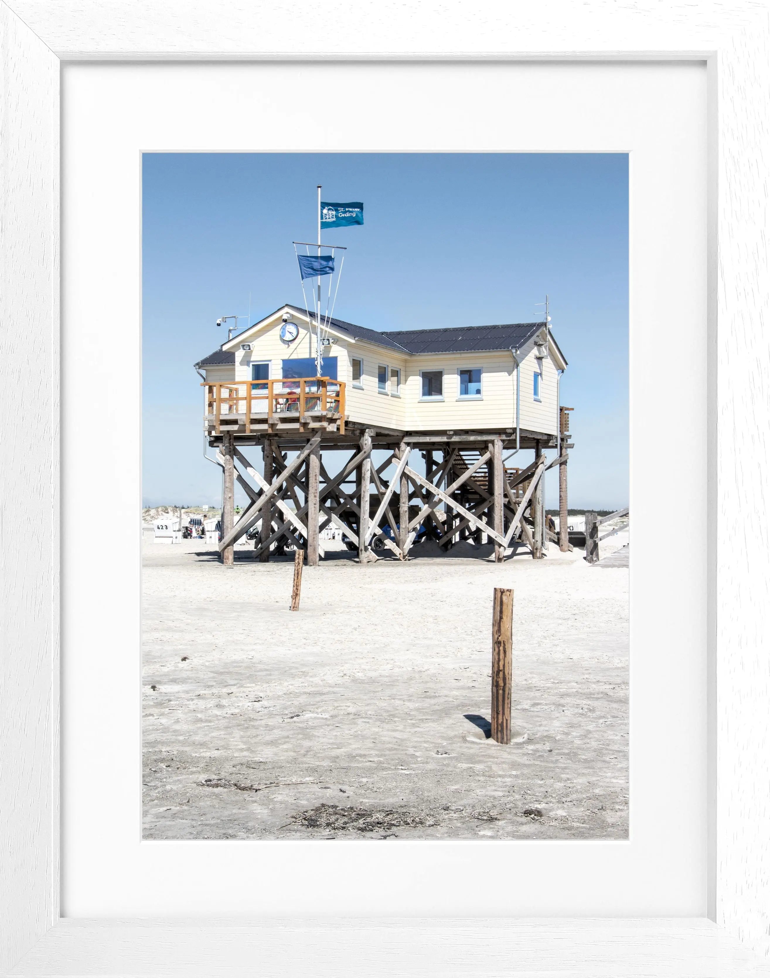 Poster mit Rahmen Sankt Peter Ording ’Beach House’ SPO02