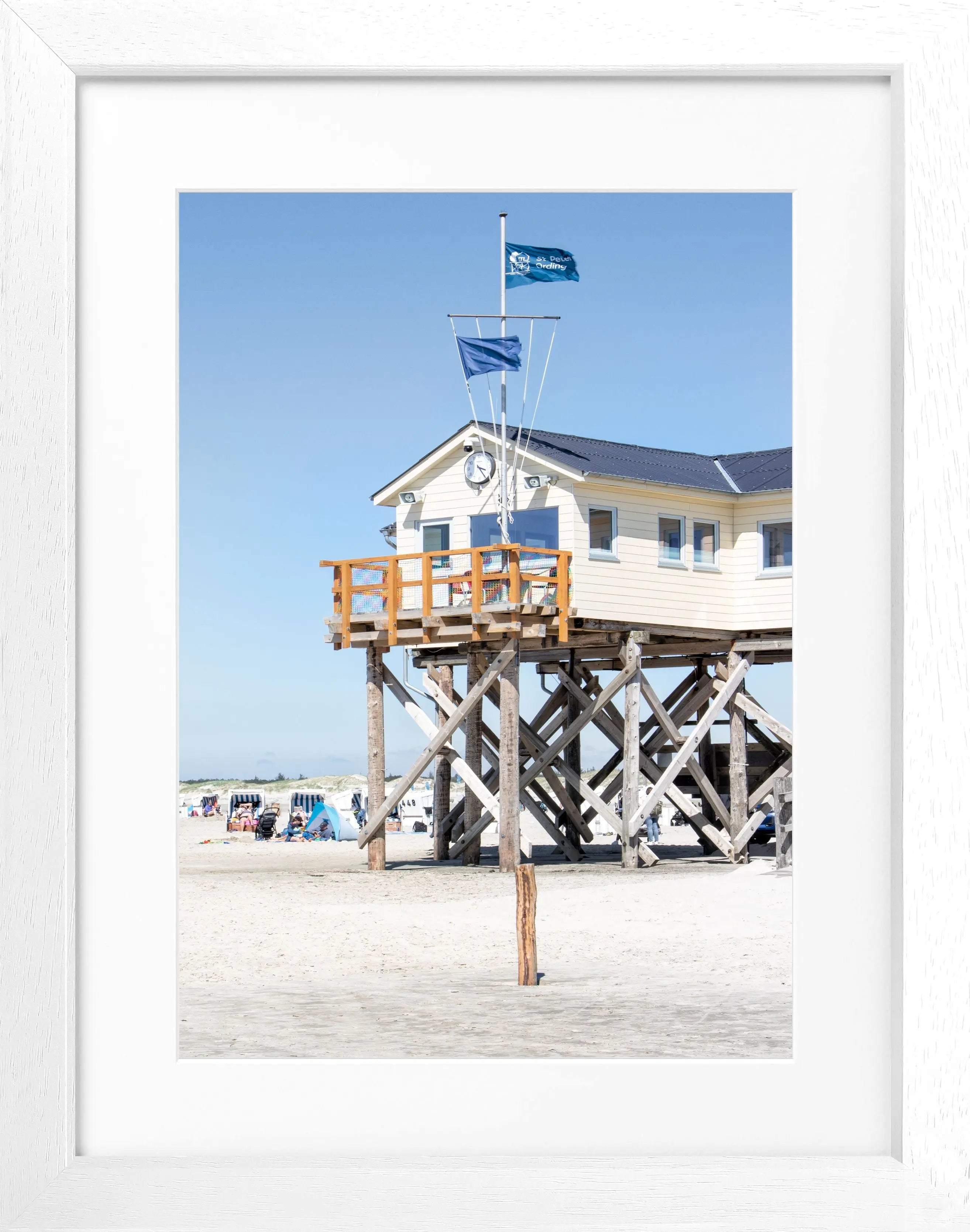 Poster mit Rahmen Sankt Peter Ording ’Beach House’ SPO03