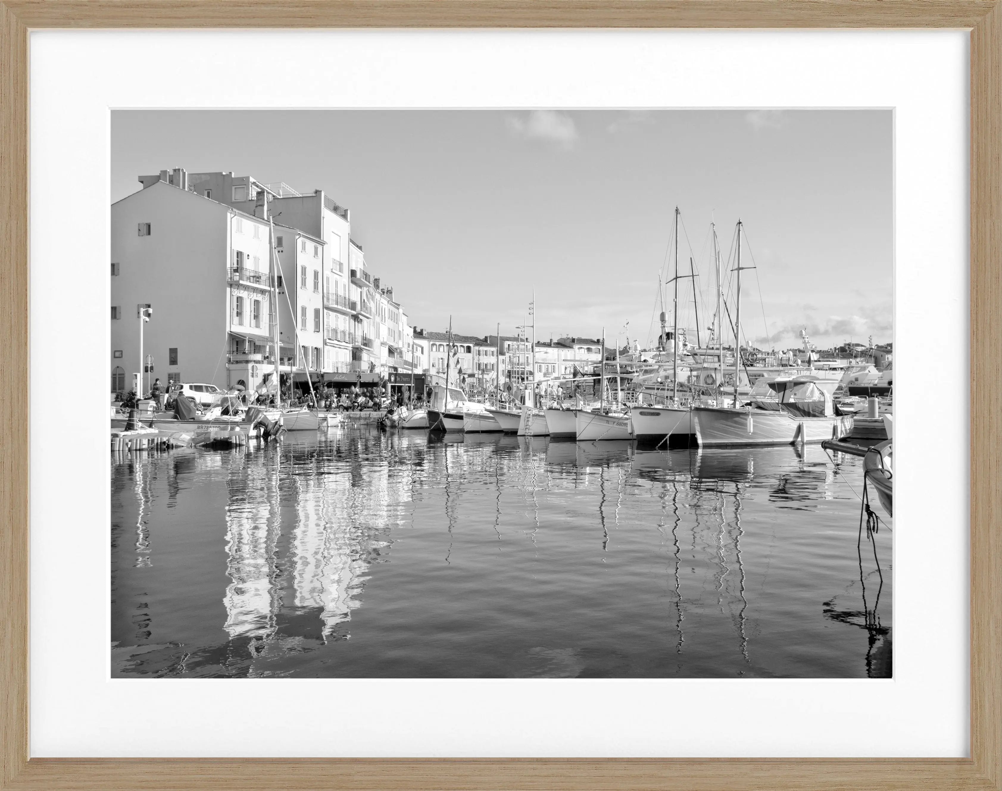 Poster mit Rahmen ’Hafen’ Saint Tropez ST05 - Wandbilder
