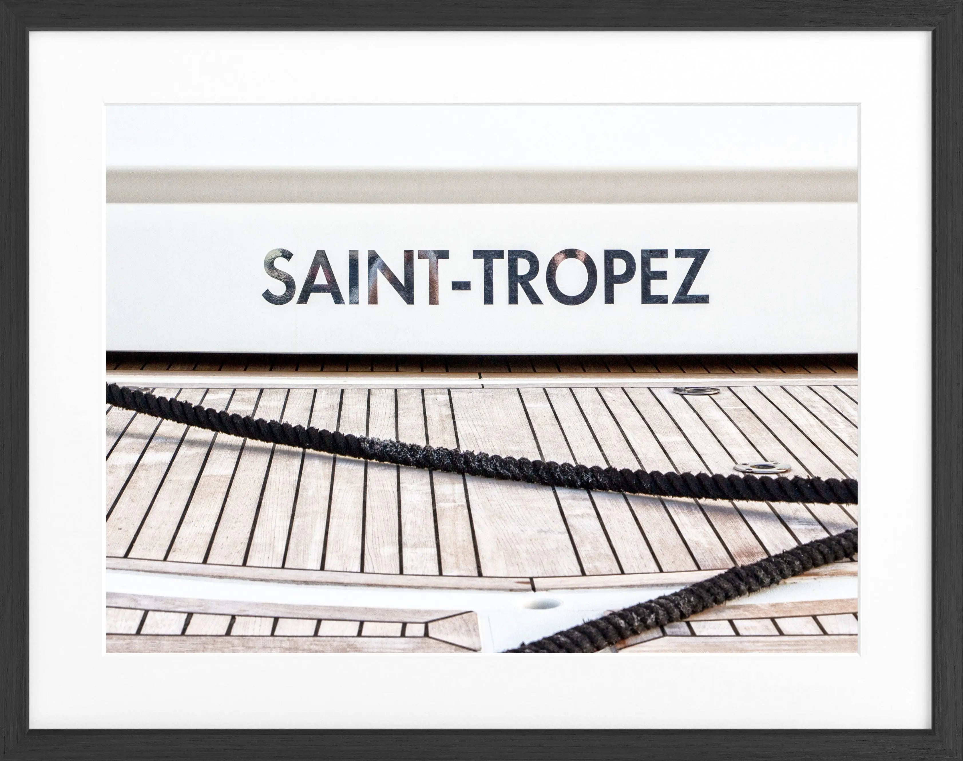 Poster mit Rahmen ’Boot’ Saint Tropez ST09 - Wandbilder