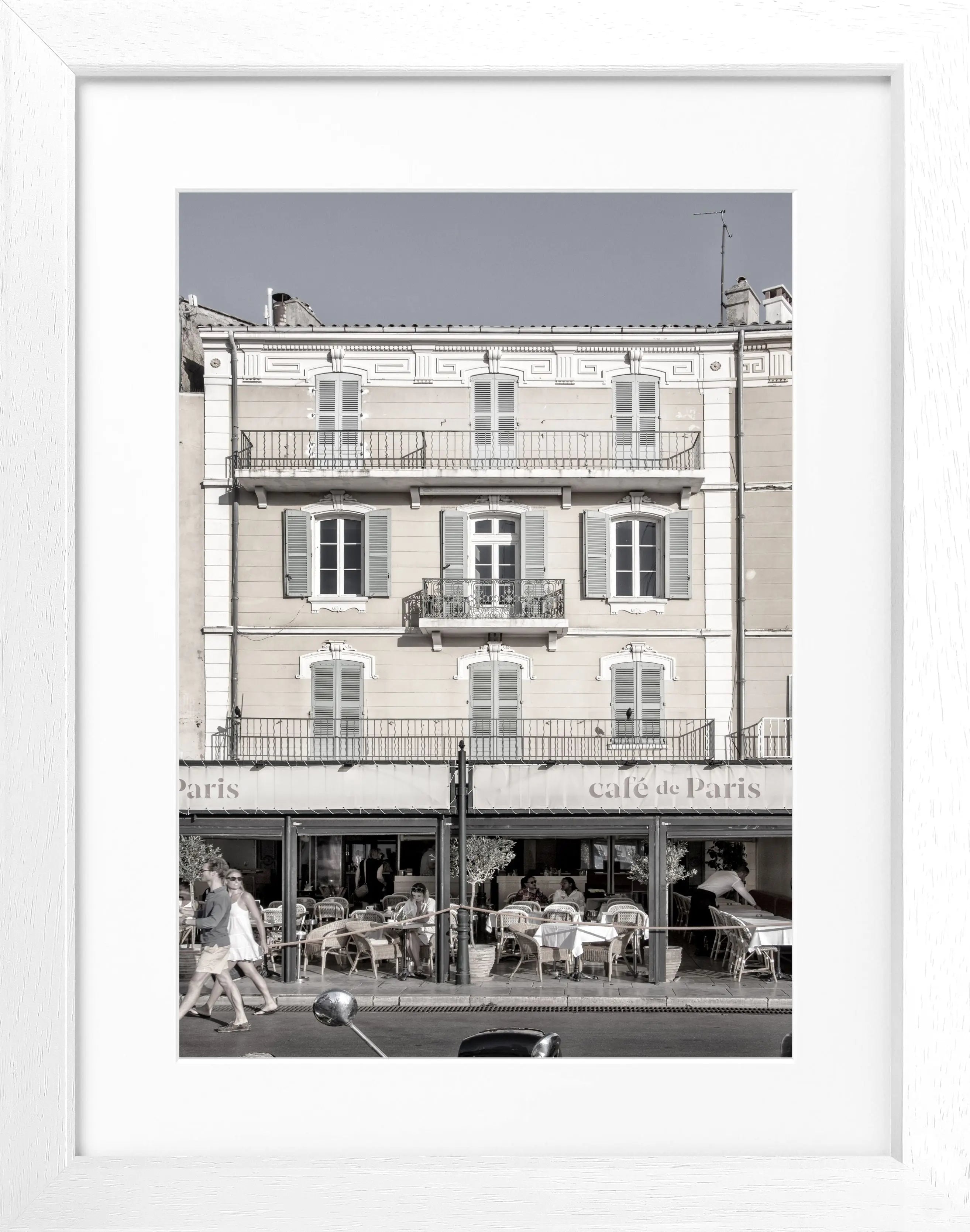 Poster mit Rahmen ’Cafe de Paris’ Saint Tropez ST13