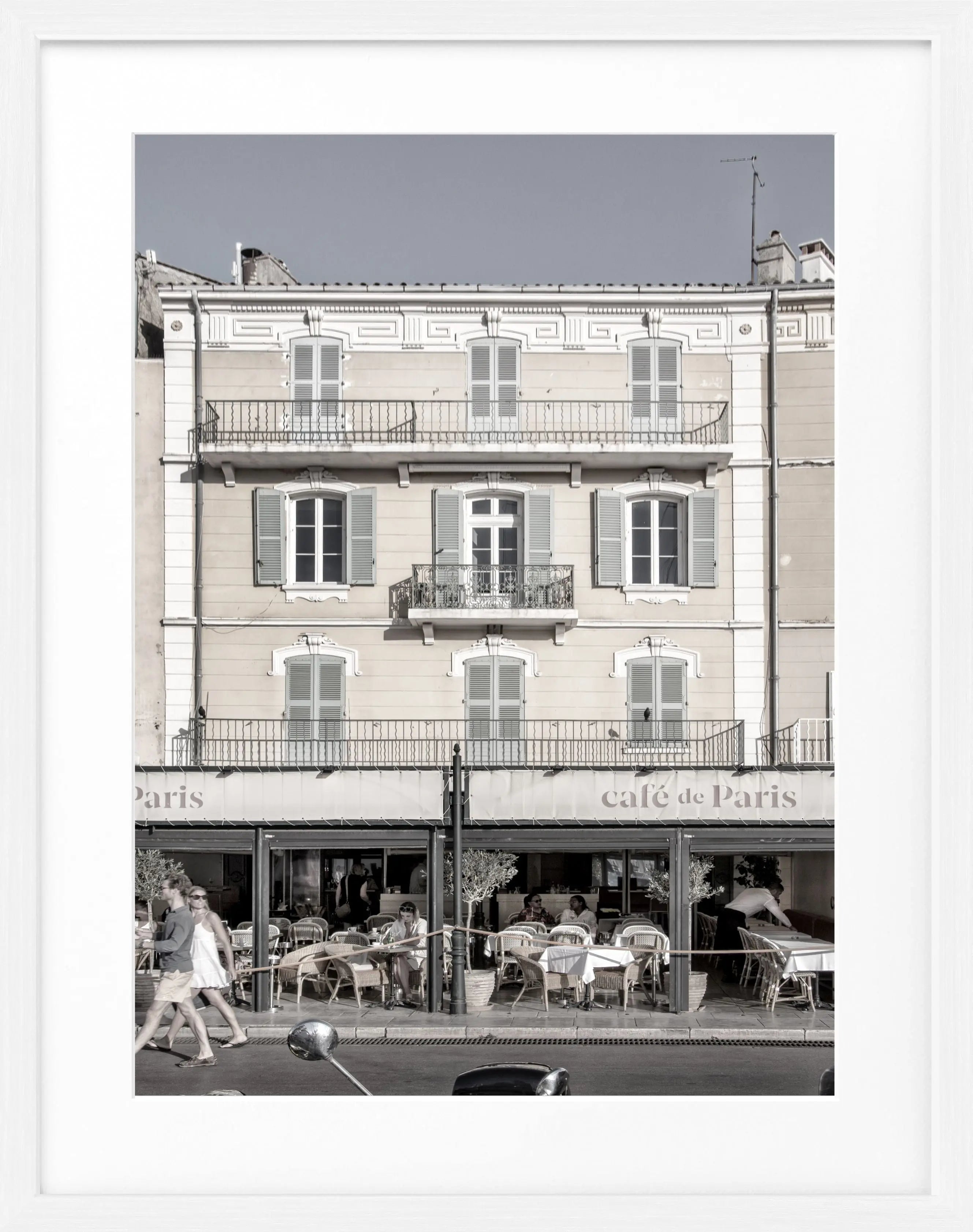 Poster mit Rahmen ’Cafe de Paris’ Saint Tropez ST13