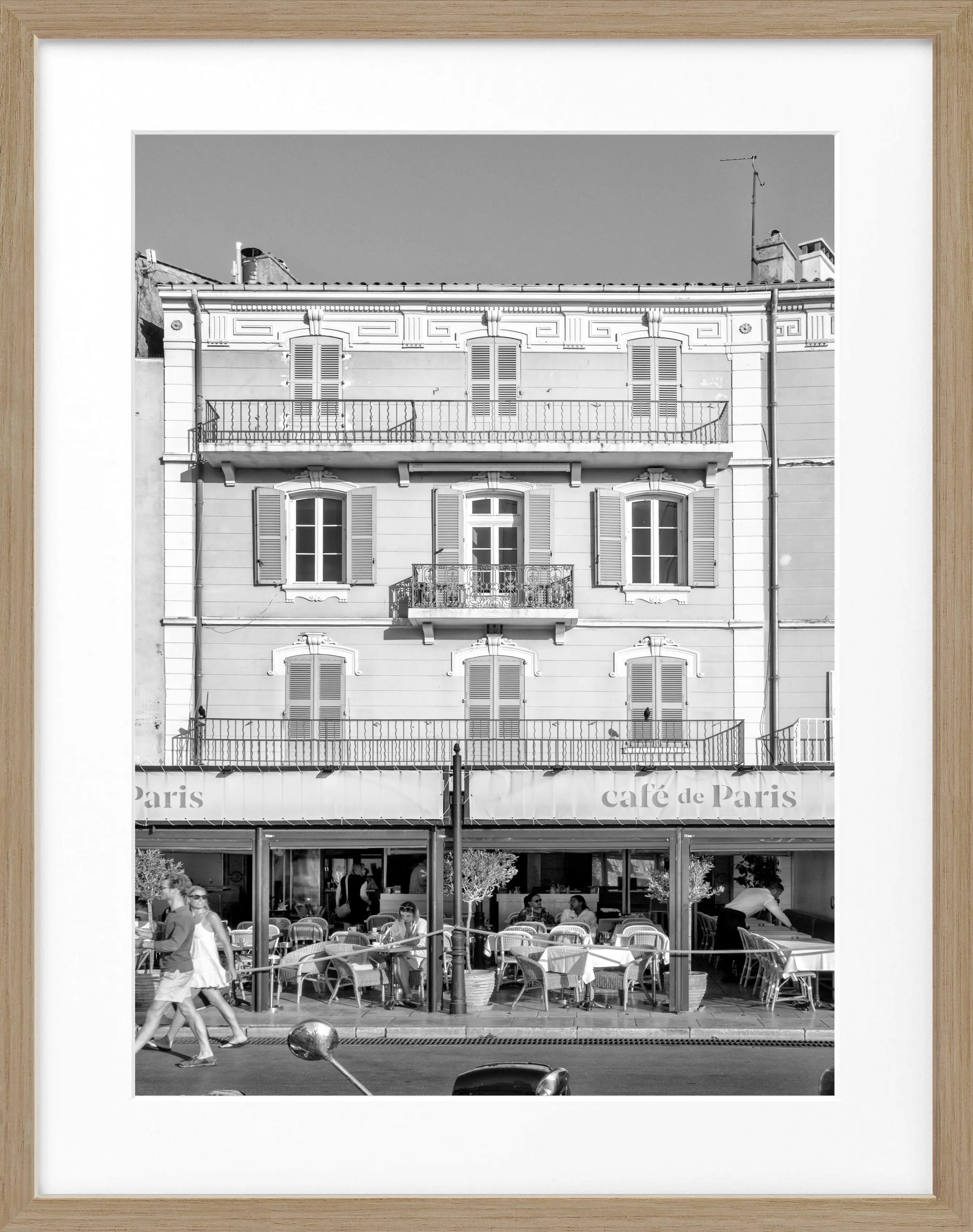 Poster mit Rahmen ’Cafe de Paris’ Saint Tropez ST13