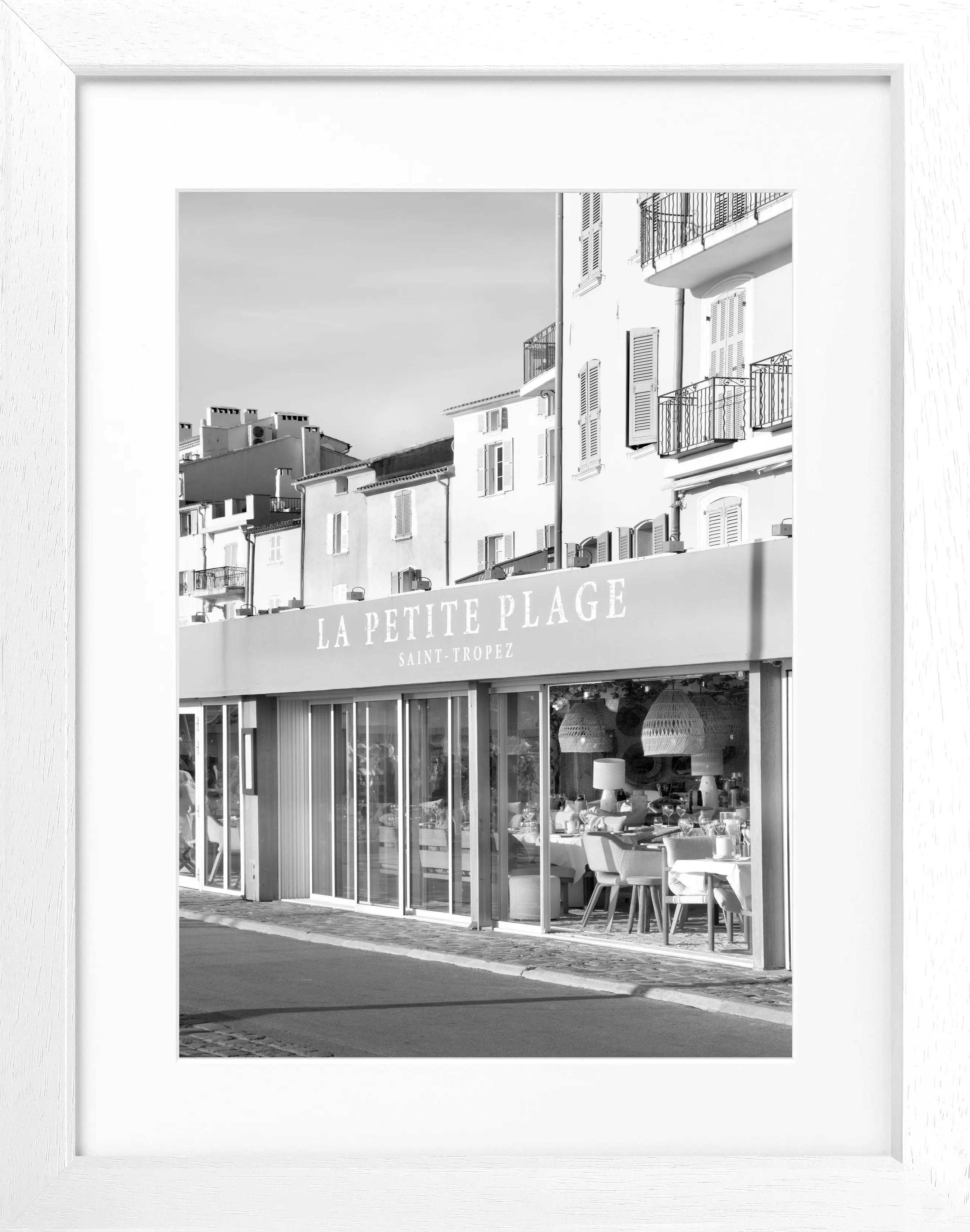 Poster mit Rahmen ’La Petite Plage’ Saint Tropez ST14