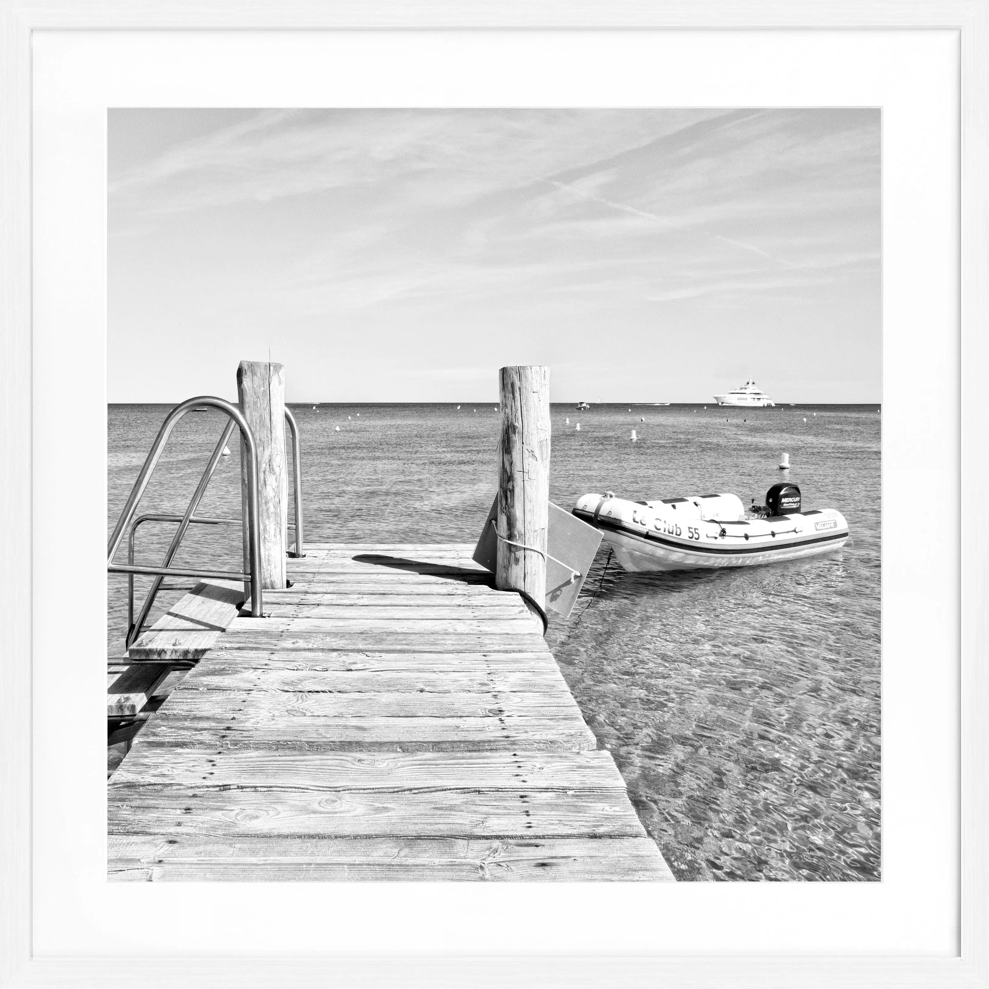 Poster mit Rahmen ’Steg Le Club 55’ Saint Tropez ST23Q