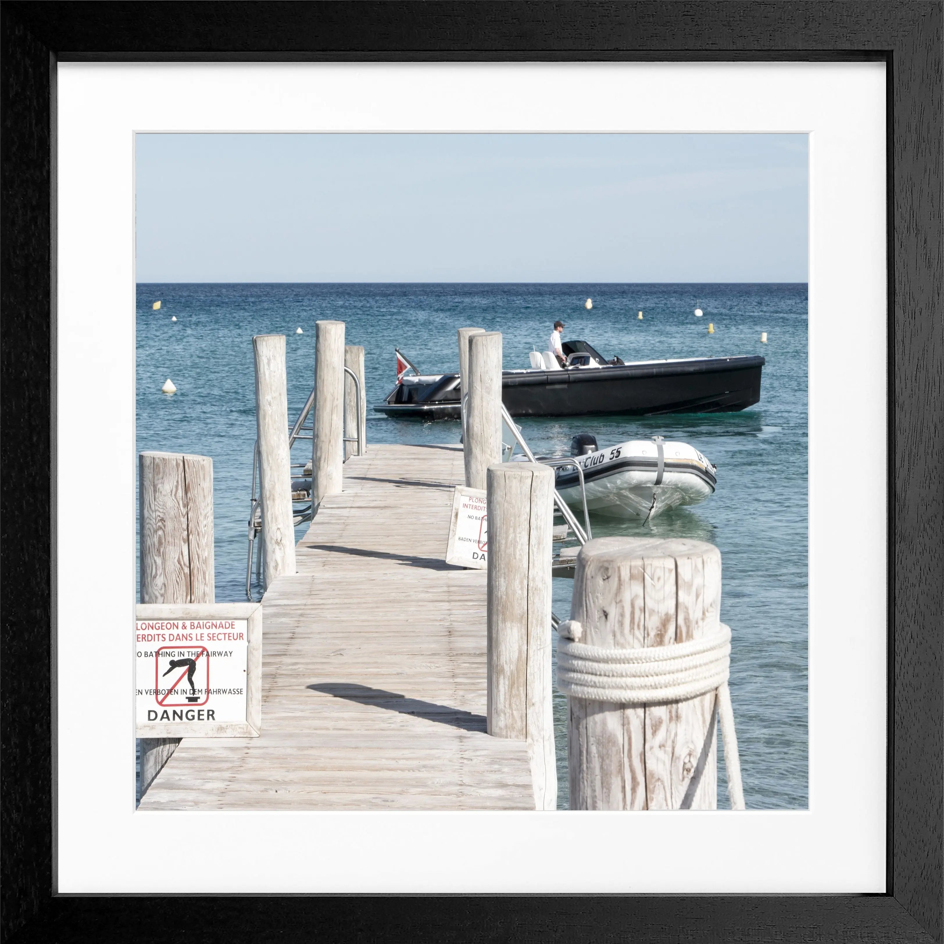 Poster mit Rahmen ’Steg Le Club 55’ Saint Tropez ST39Q