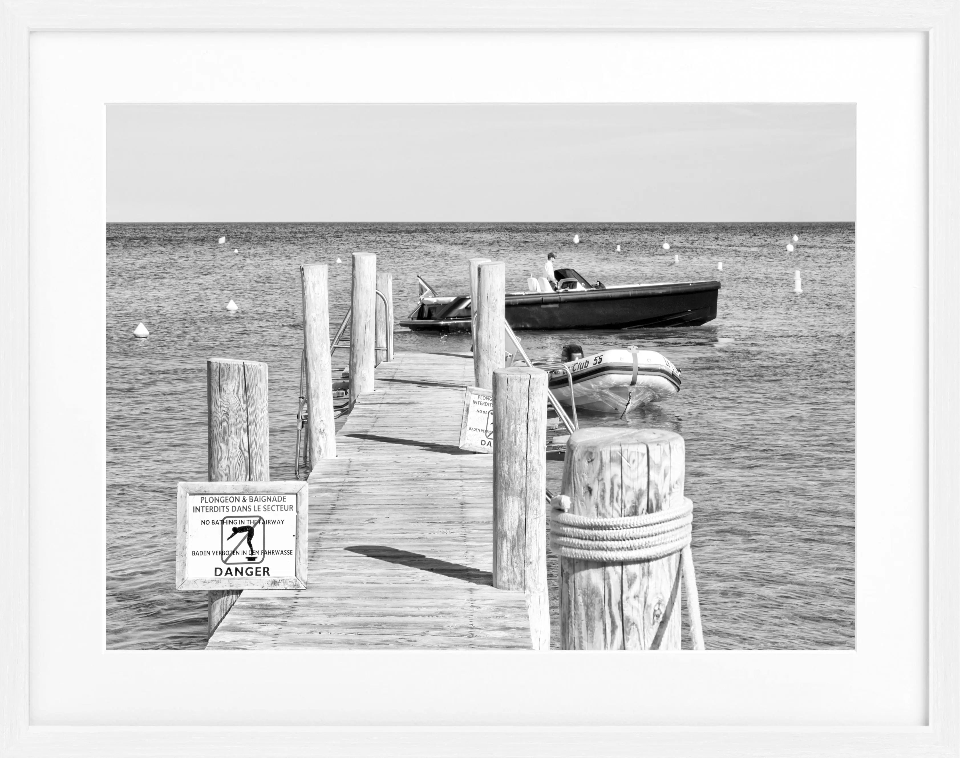 Poster mit Rahmen ’Steg Le Club 55’ Saint Tropez ST39